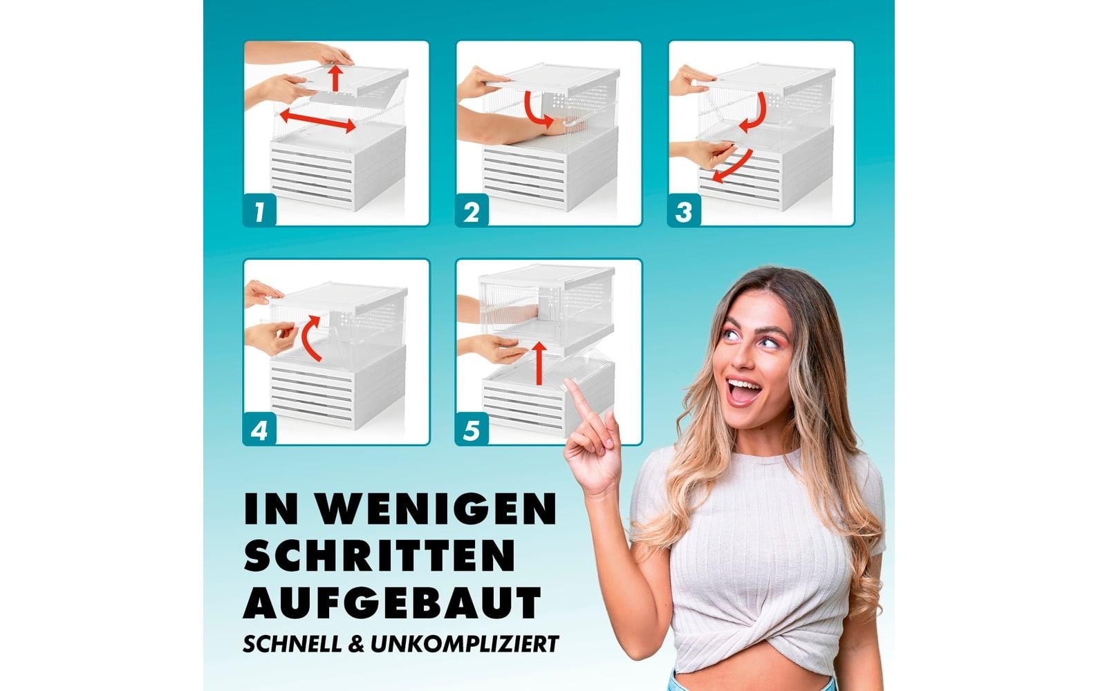 EASYmaxx Schuhregal »mit 6 Fächern 25,5 x 105 cm«