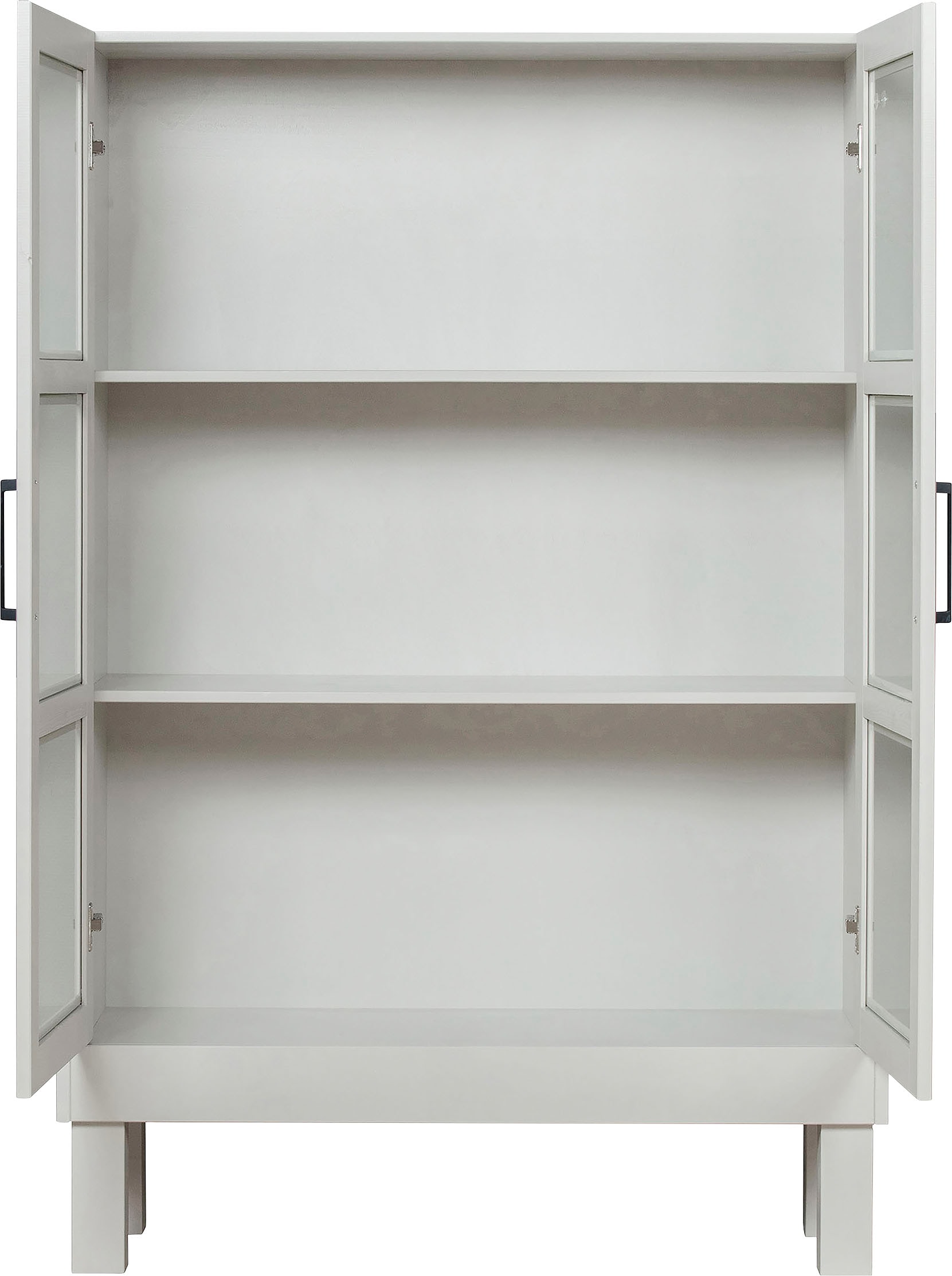 WOOOD Vitrine »Bonk«, ausgestattet mit drei Regalen, H 160 cm x B 107 cm