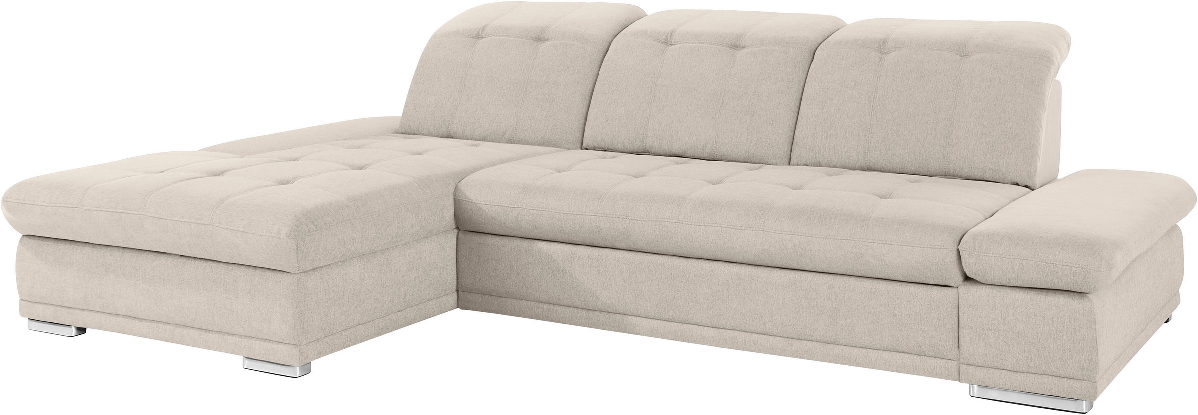 COTTA Ecksofa »Holiday L-Form mit Sitztiefen-, Armteil- und Kopfteilverstellung«, wahlweise mit Bettfunktion & Bettkasten
