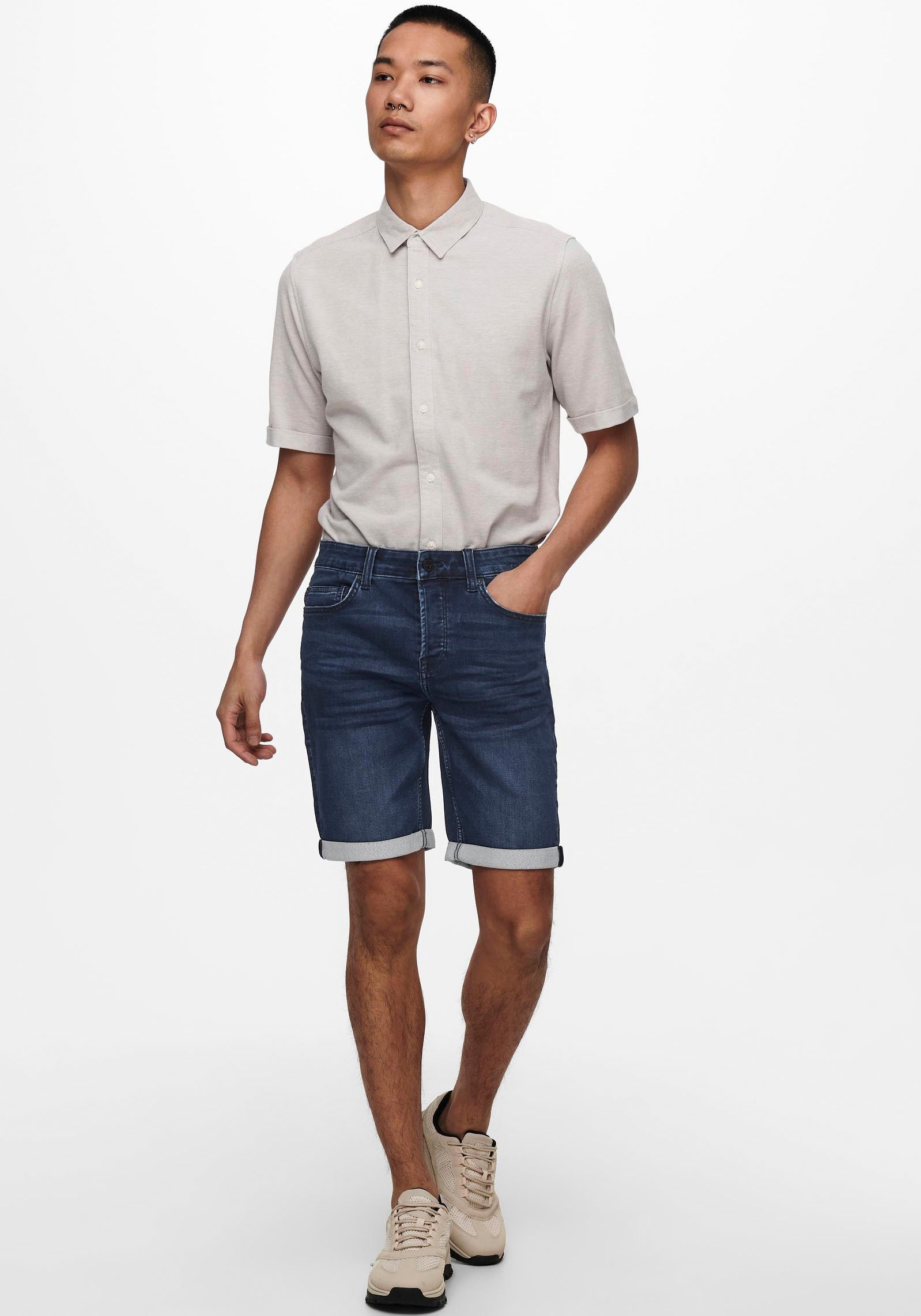 4. Bild von ONLY & SONS Jeansshorts »ONSPLY LIGHT BLUE 5189 SHORTS DNM NOOS«