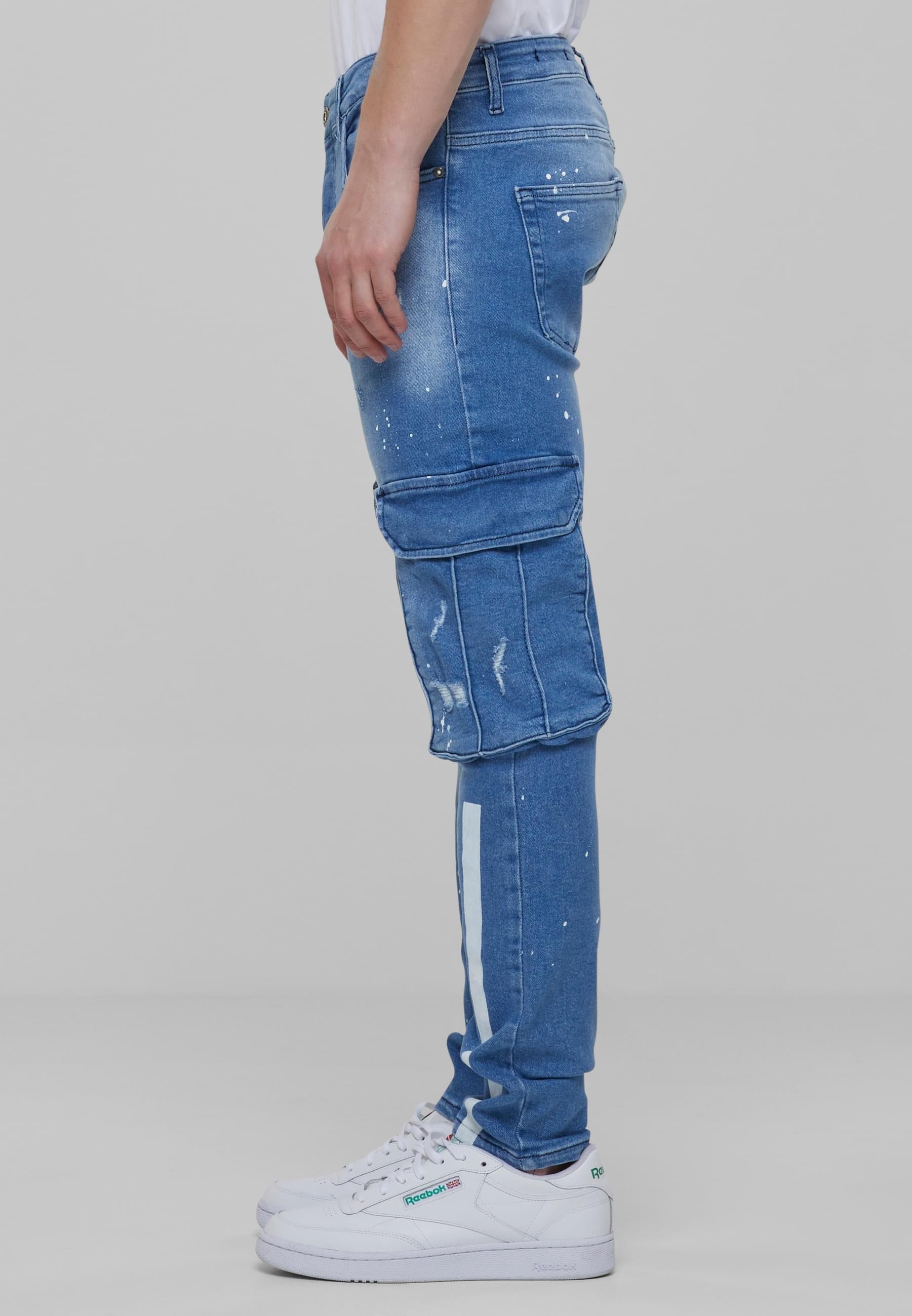 2Y Studios Bequeme Jeans »2Y Studios Herren 2Y Skinny Fit Pocket Cargo Skull Jeans«