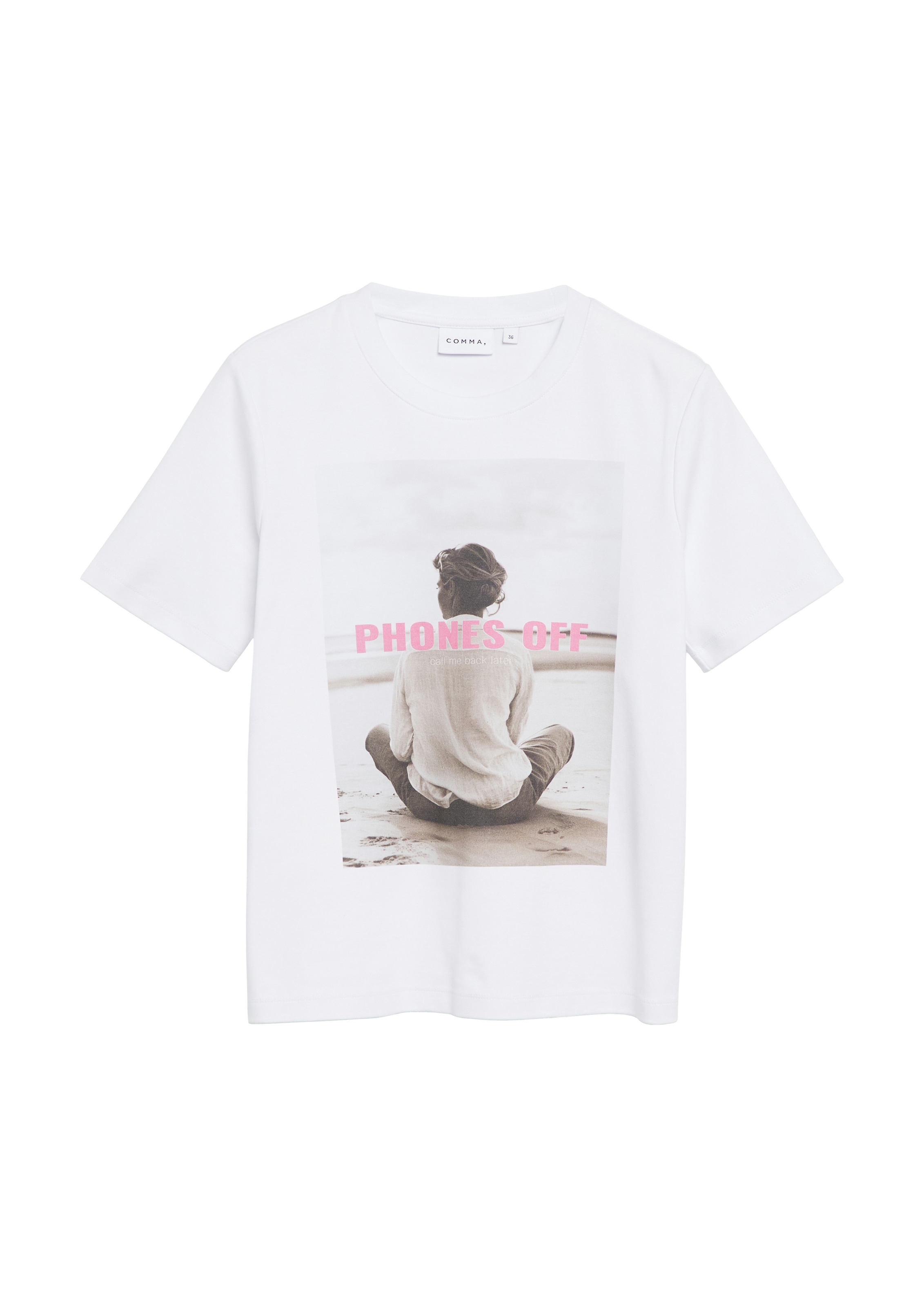 Comma Print-Shirt Sommershirt mit Frontpint