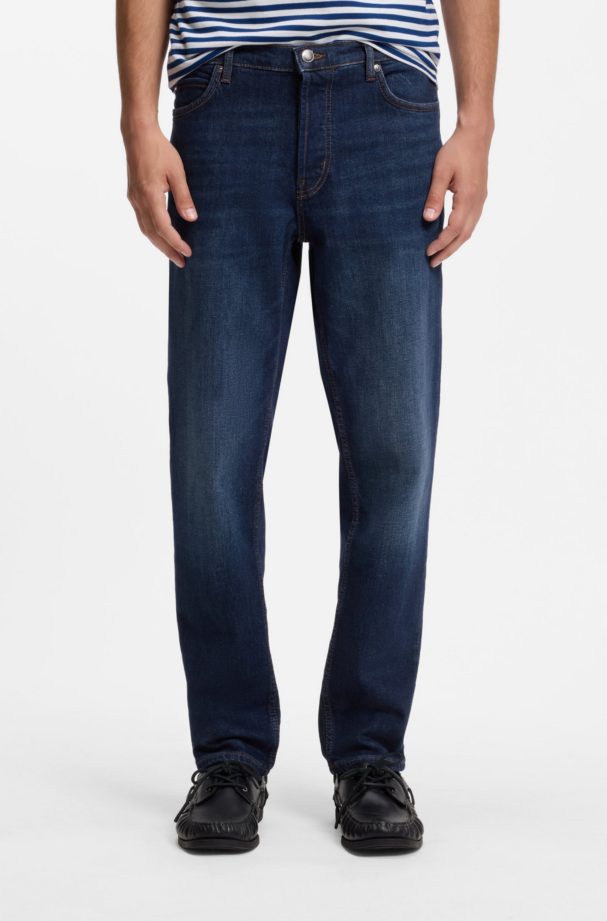 HUGO Tapered-fit-Jeans »HUGO 634« aus Stretch-Denim, mit Knopfleiste