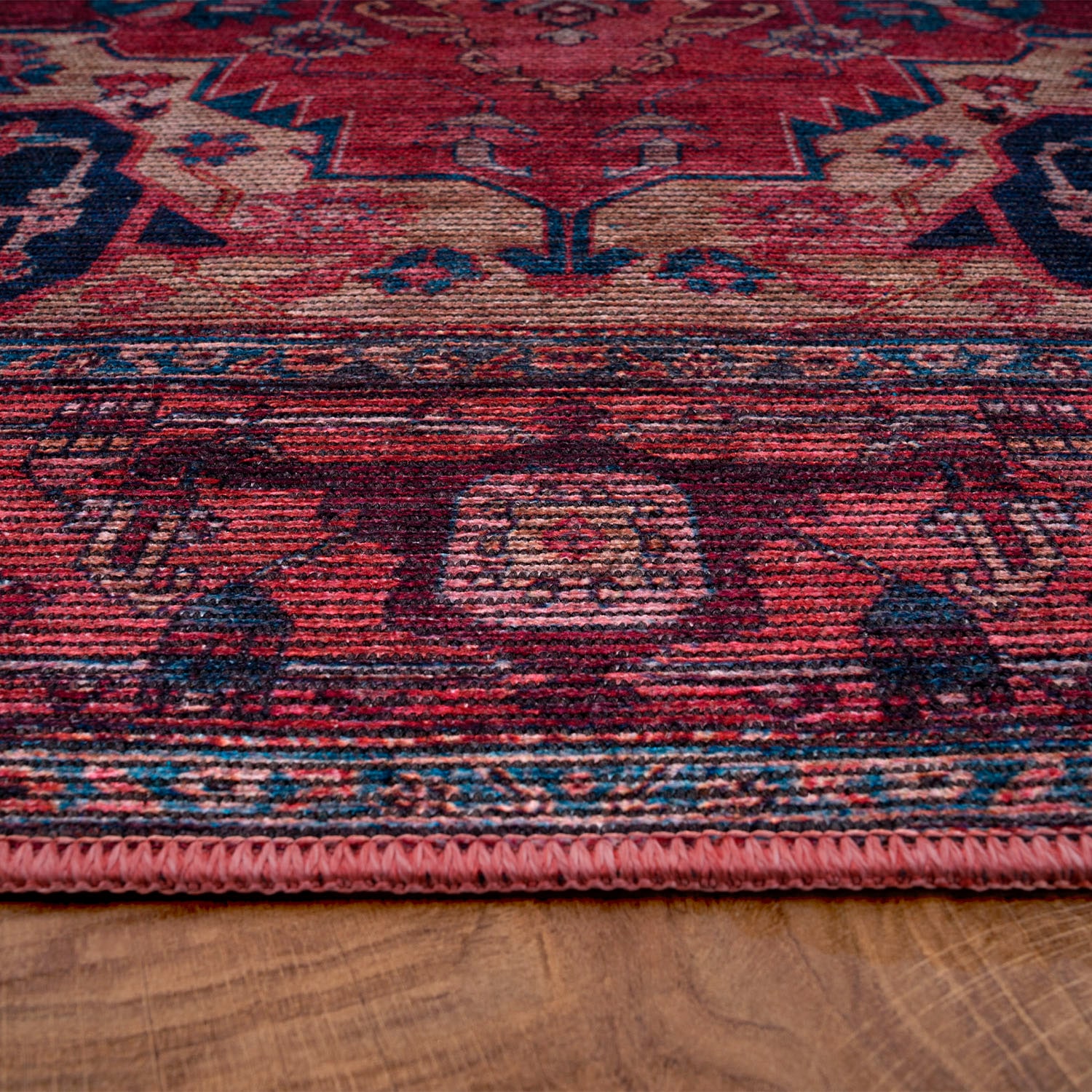 Paco Home Teppich »Bordeaux 241«, rechteckig, 4 mm Höhe, Kurzflor, Orient-Optik, Vintage Design, waschbar