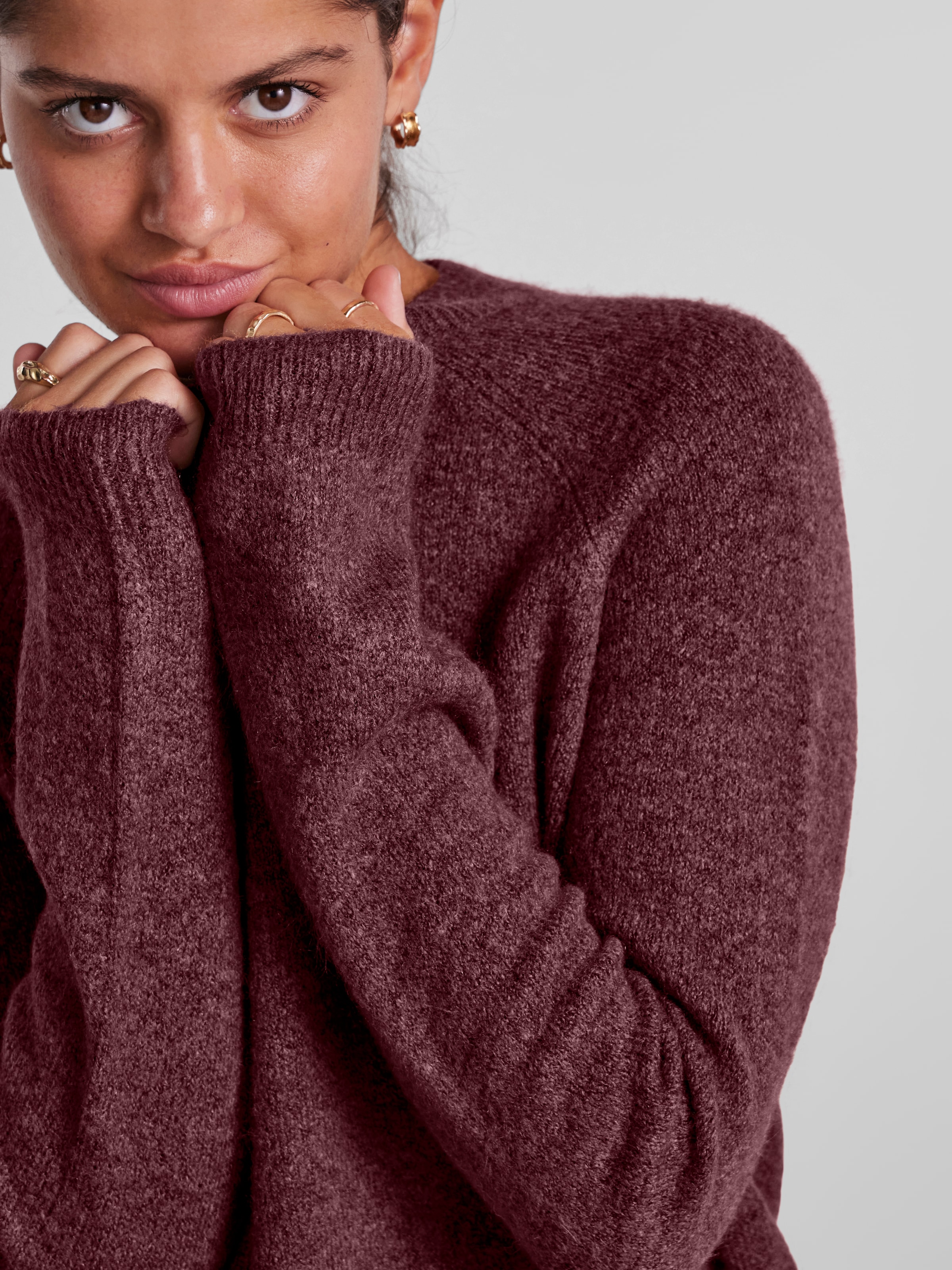pieces Strickpullover »PCJULIANA LS O-NECK KNIT NOOS BC«
