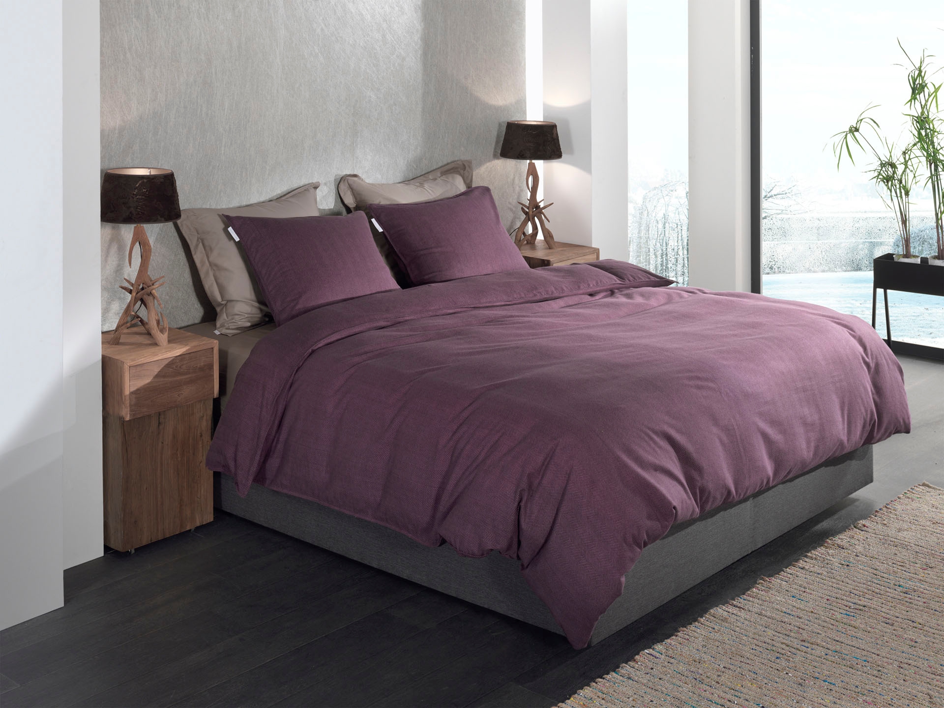 Heckett & Lane Bettwäsche »Spina« 2 Stk. tlg. Fischgrät Muster, 100% Baumwo günstig online kaufen