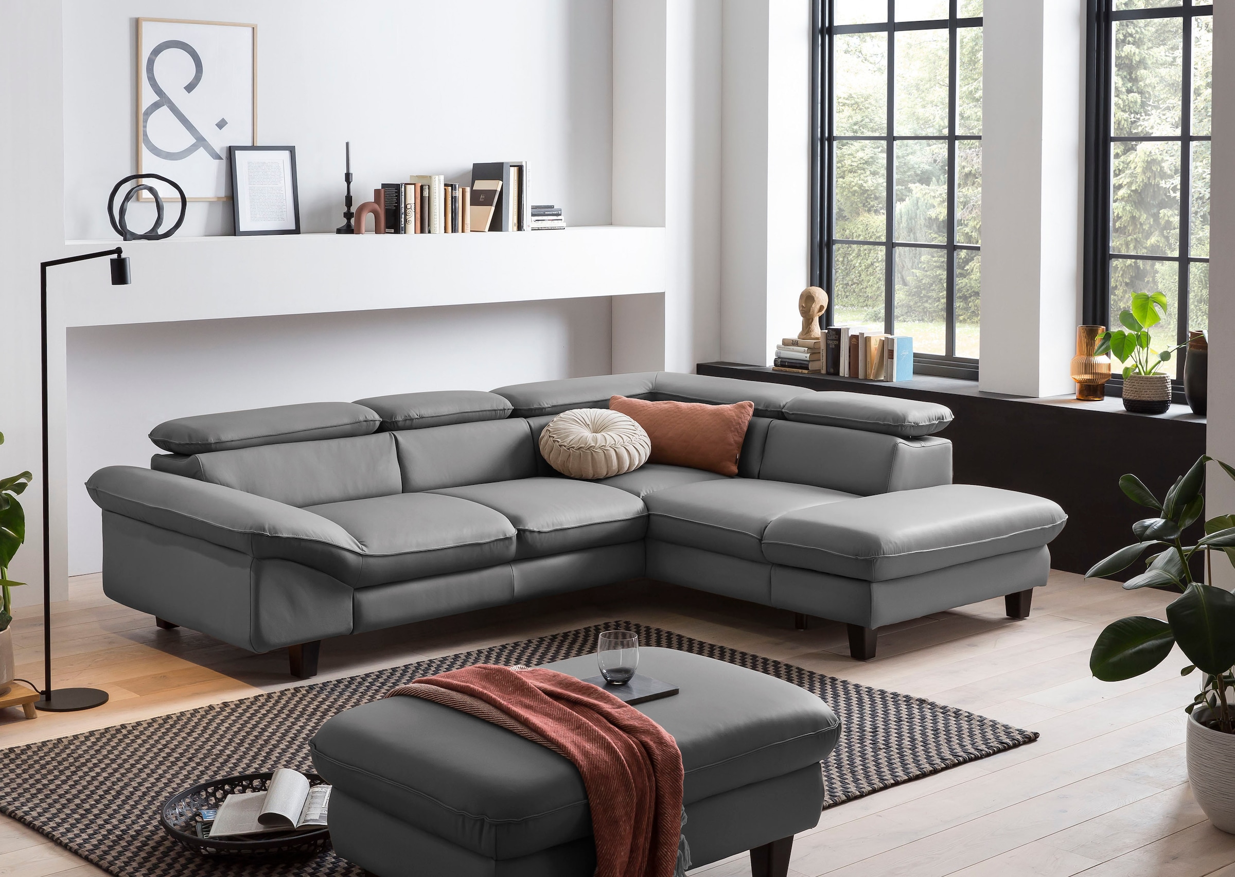 Home affaire Ecksofa "Pilot L-Form" mit Kopfteilverstellung, wahlweise mit günstig online kaufen