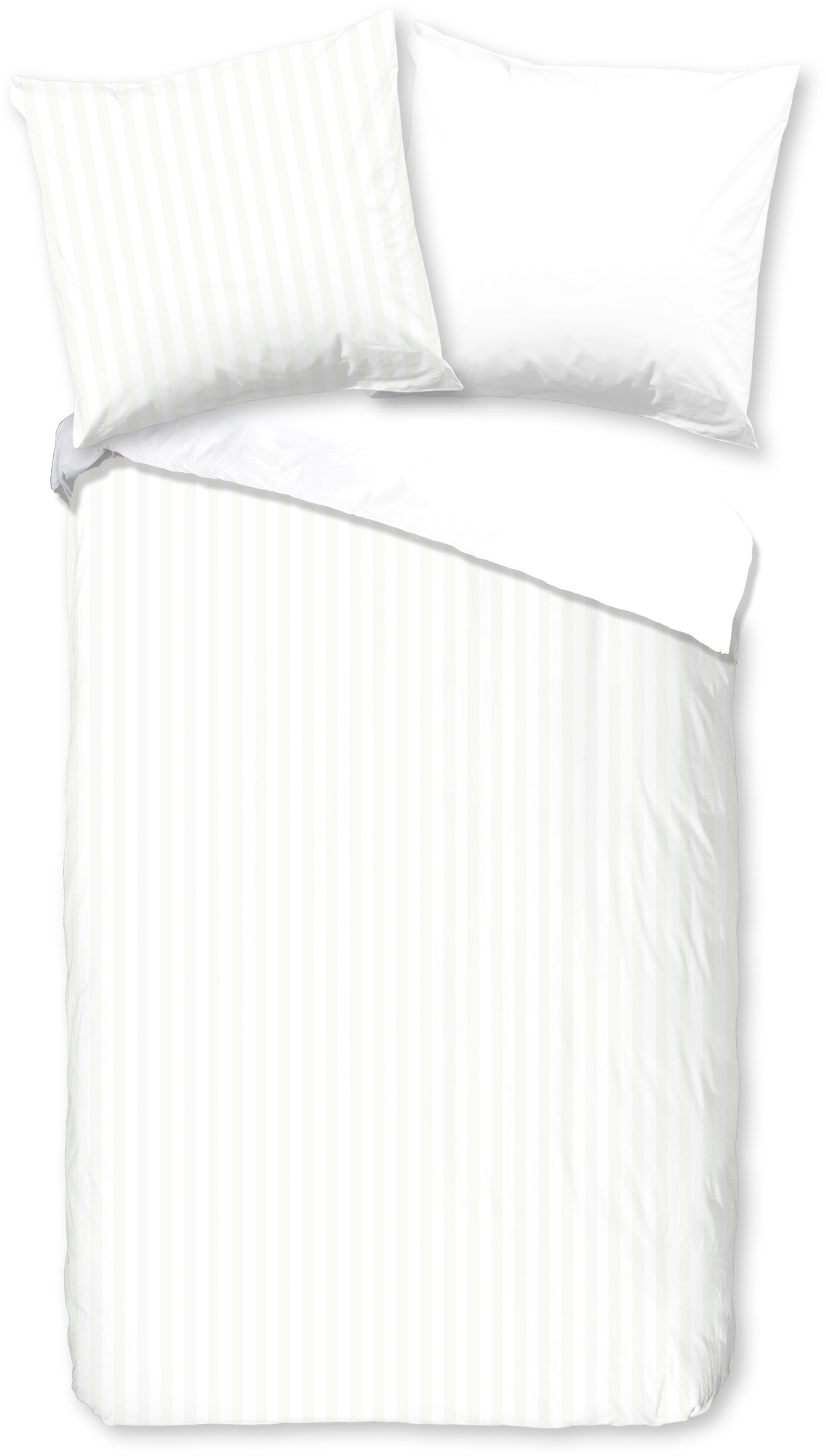 Descanso Babybettwäsche »Hotel Sevilla« 2 Satin, Reißverschluss, Wende, Luxe, Streifen, uni