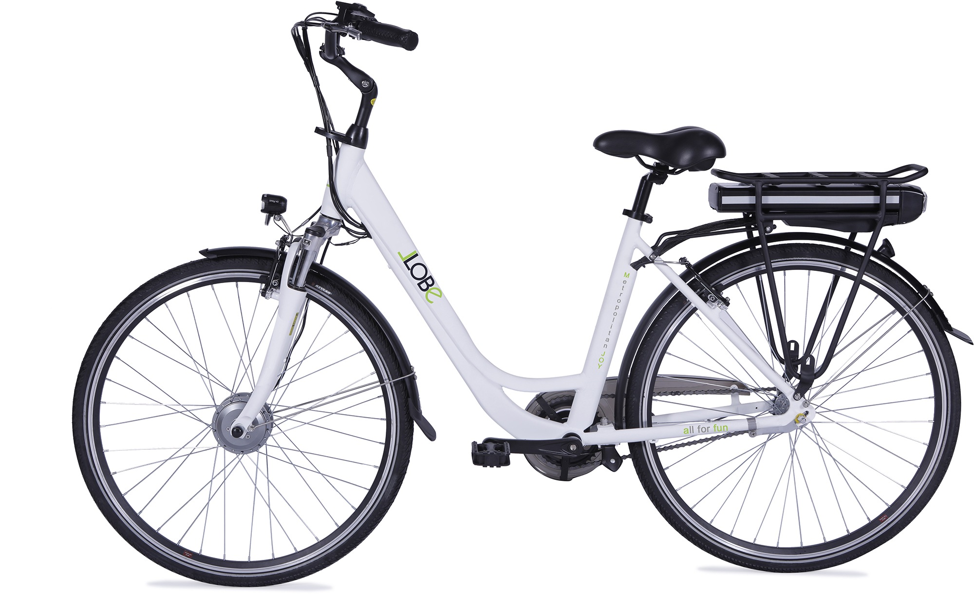 LLobe E-Bike »Metropolitan JOY weiß 13 Ah«, 3 Gang, Frontmotor 250 W