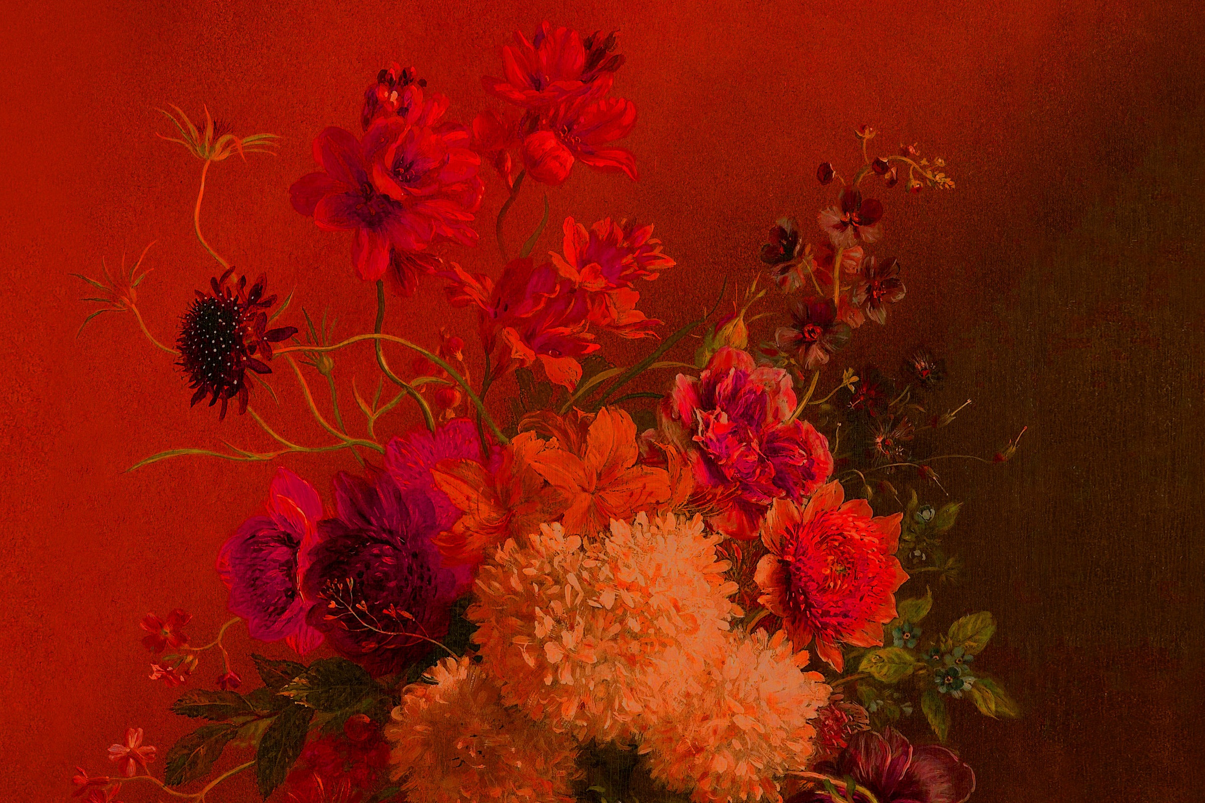 A.S. Création Leinwandbild »bouquet vibrant«, Kunst-Blumen-Kinder, (1 St.), Keilrahmen Bild Blumen-Strauß Floral Leinwand-Bild Wohnzimmer modern
