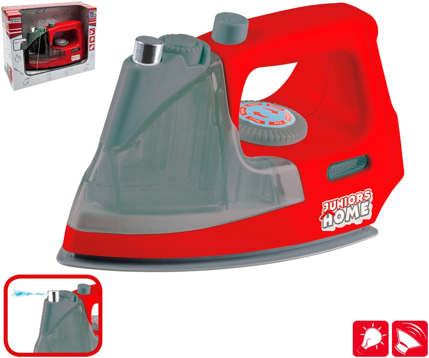 Happy People Kinder-Haushaltsset »Waschmaschine und Bügeleisen«, mit Licht- und Soundeffekt