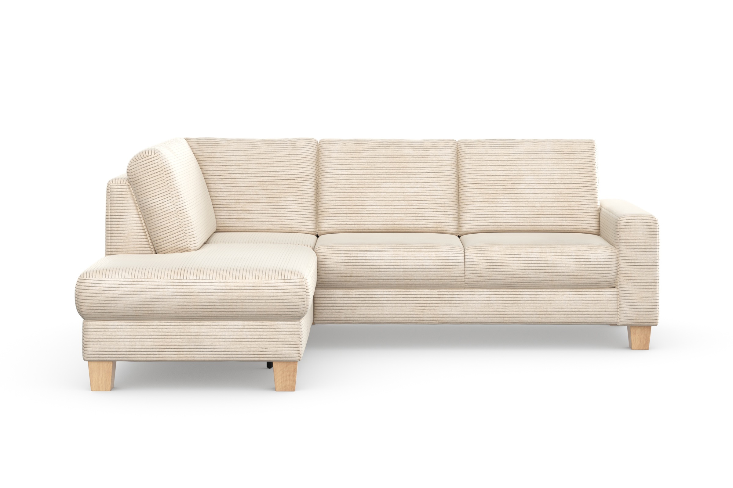Home affaire Ecksofa »Summer L-Form«, mit Ottomane, wahlweise mit Bettfunktion und Bettkasten, Cord-Bezug