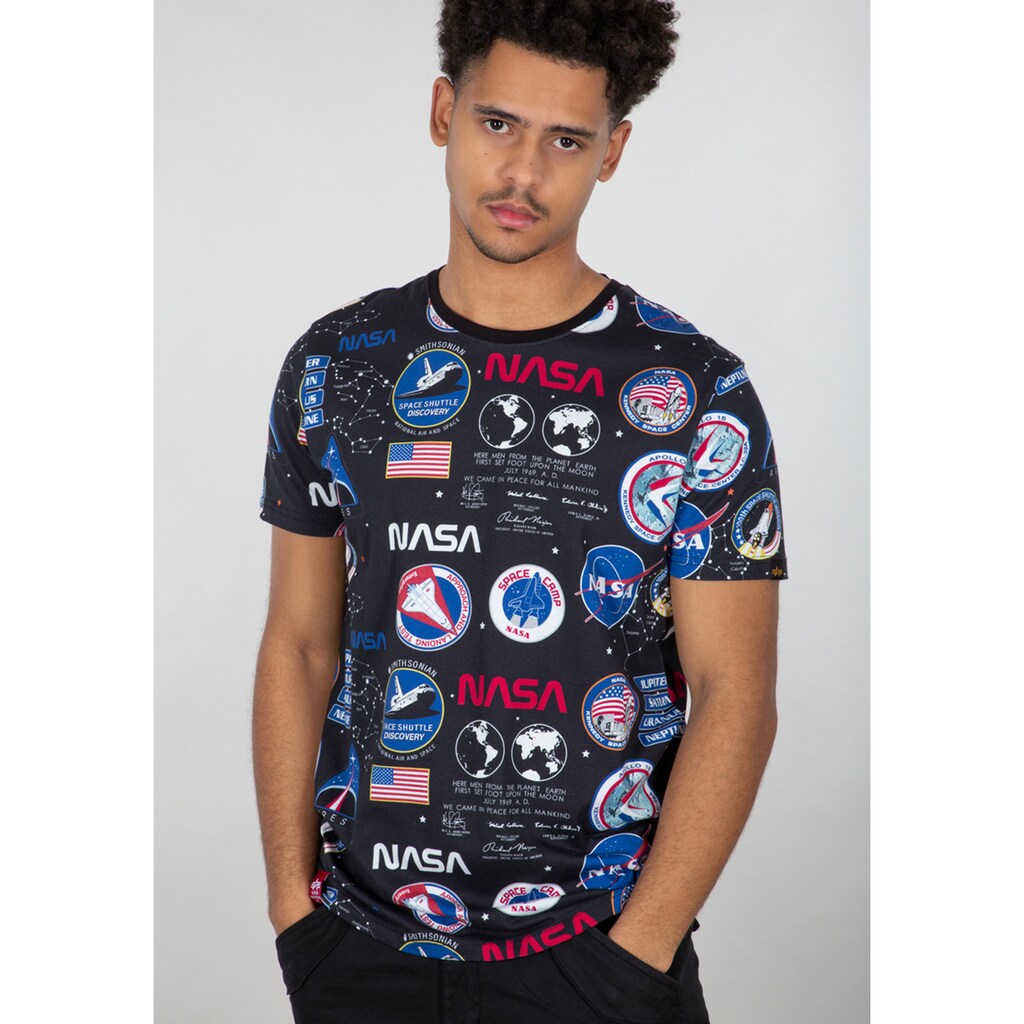 Alpha Industries T-Shirt »ALPHA INDUSTRIES Men - T-Shirts NASA AOP T-Shirt«