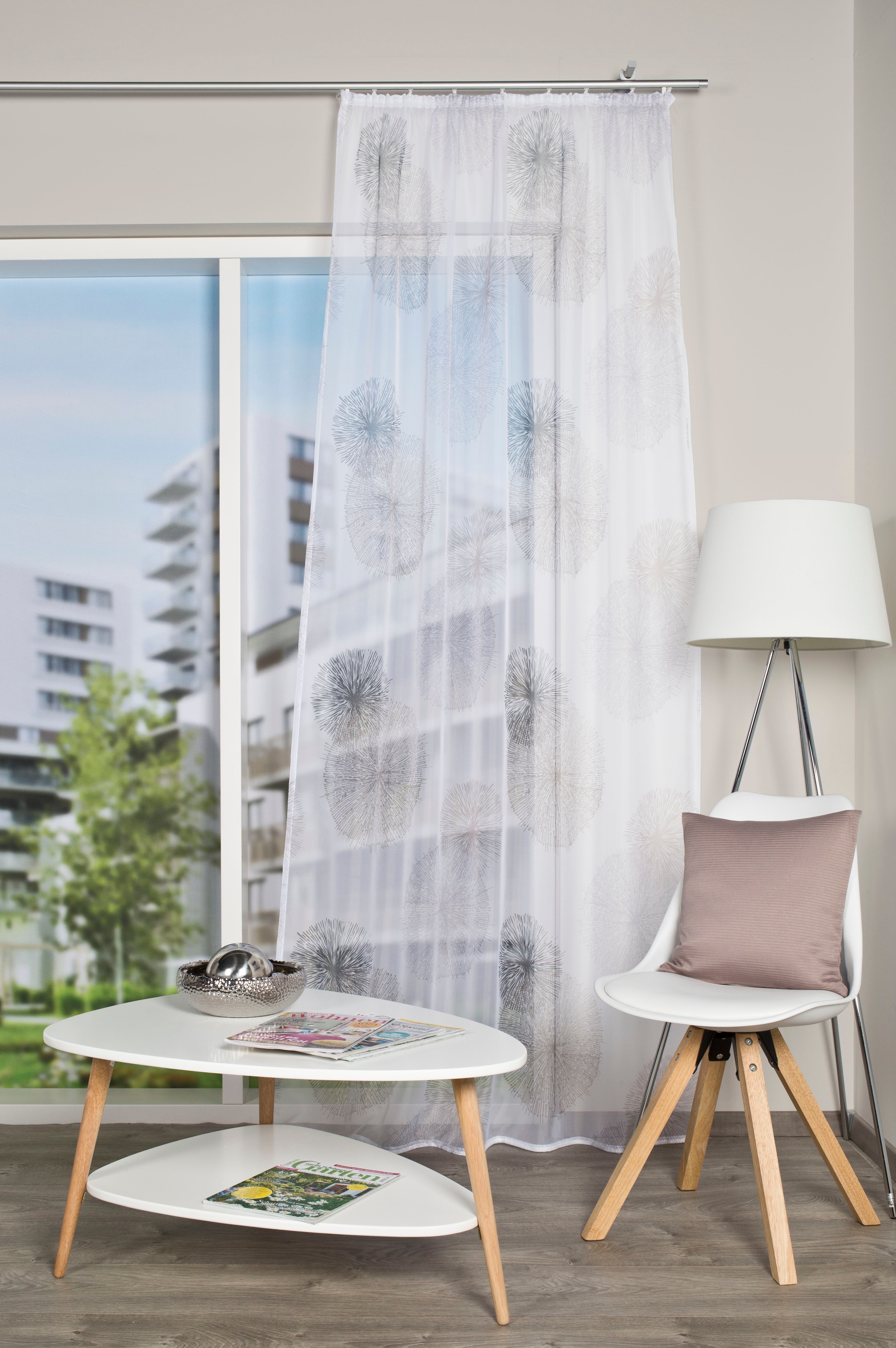HOME WOHNIDEEN Vorhang »RAWLINS«, (1 St.), Zugbandschal RAWLINS bedruckt günstig online kaufen