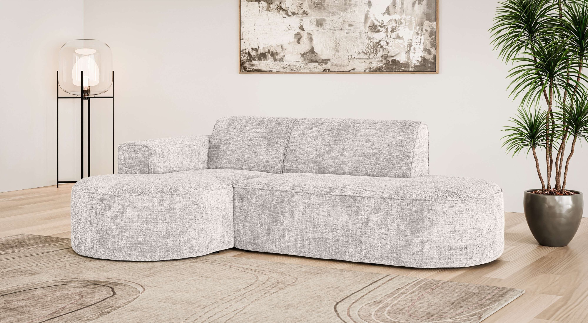OTTO home Ecksofa »ADELLA Design-Sofa mit Recamiere rechts/links, 248/159/7 günstig online kaufen