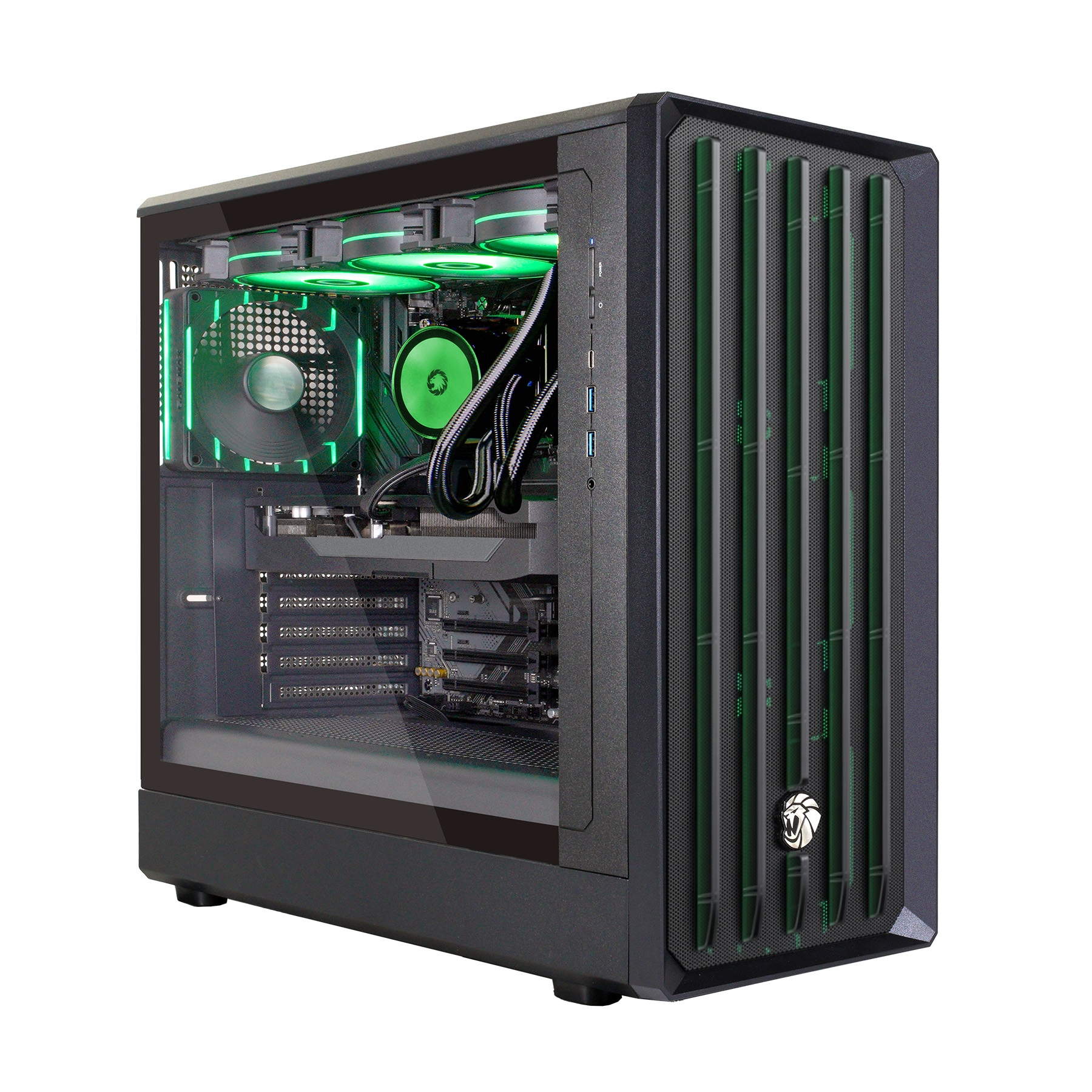 GAMEMAX Gaming-PC »CLAW BK 8102 AMD Ryzen 7 9700X 32GB DDR5 1TB SSD RX 9070 XT« DDR5 RAM, Windows 11, Wasserkühlung