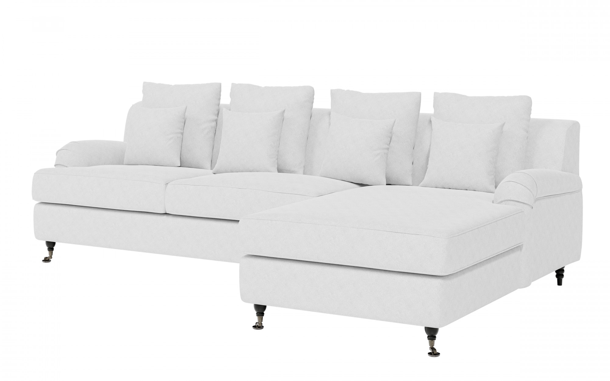 Guido Maria Kretschmer Home&Living Ecksofa »NORIN L-Form«, zwei Fußarten: vorne - Rollen, hinten - Holzfüße