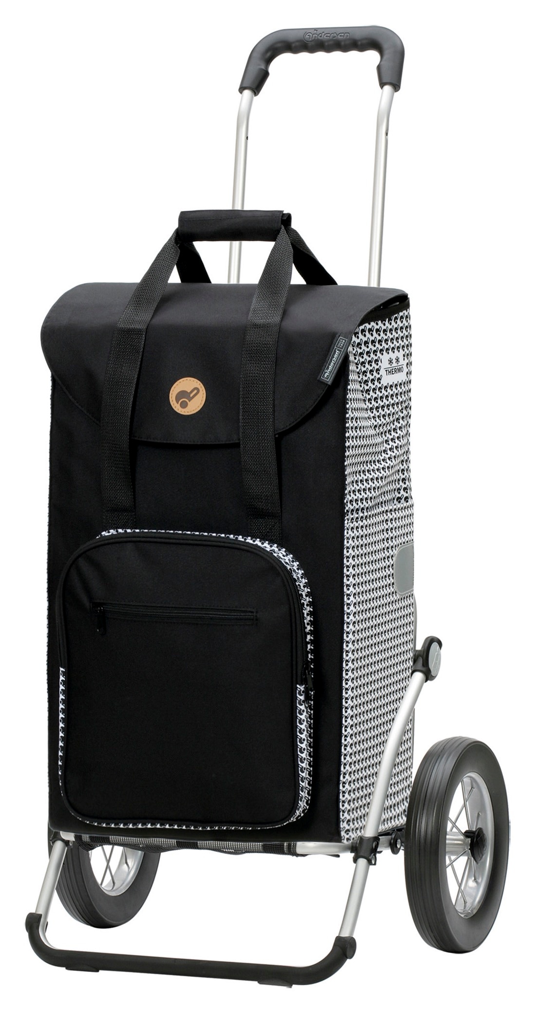 Einkaufstrolley mit tlg.), Muster edler schwarz/beige Look online fabrizio® kaufen mit »Punta-Wheel-Shopping-Roller«, (1