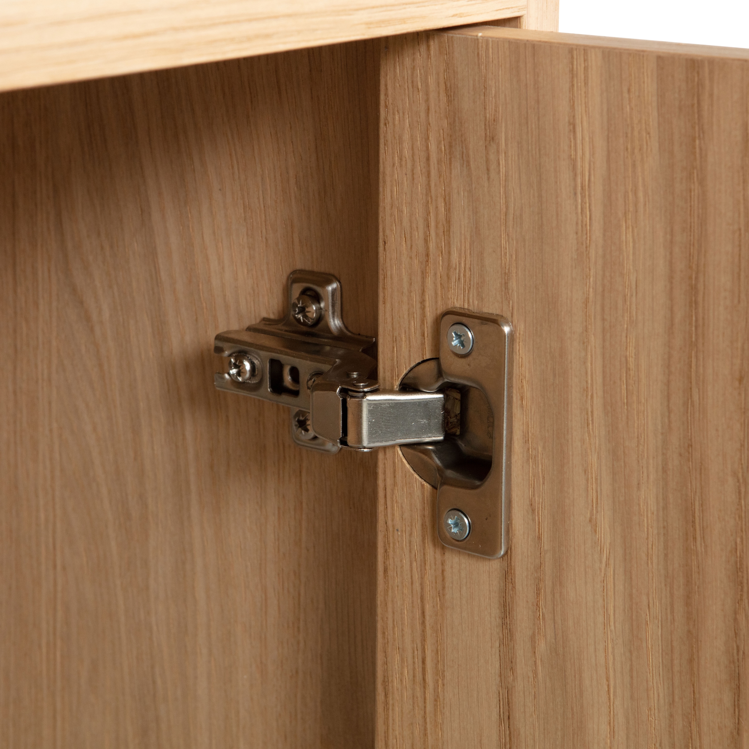 WOOOD Sideboard »Modulair mit Eichenfurnier und Druckmechanismus B 40 x T 40 x H 44 cm« Tragkraft 15 kg pro Einlegeboden, kompakte Ausführung