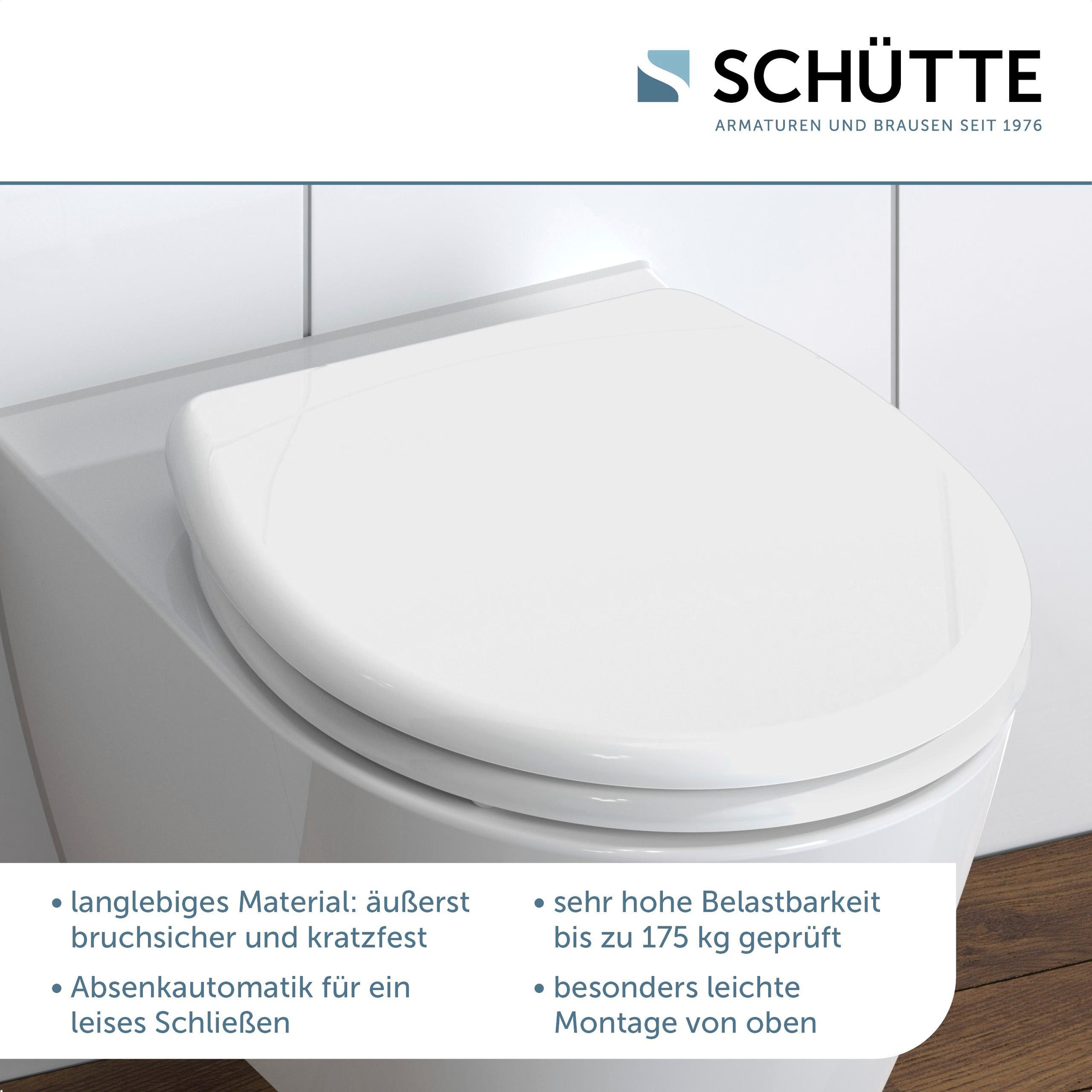 Schütte WC-Sitz, mit Absenkautomatik und Schnellverschlusstechnik