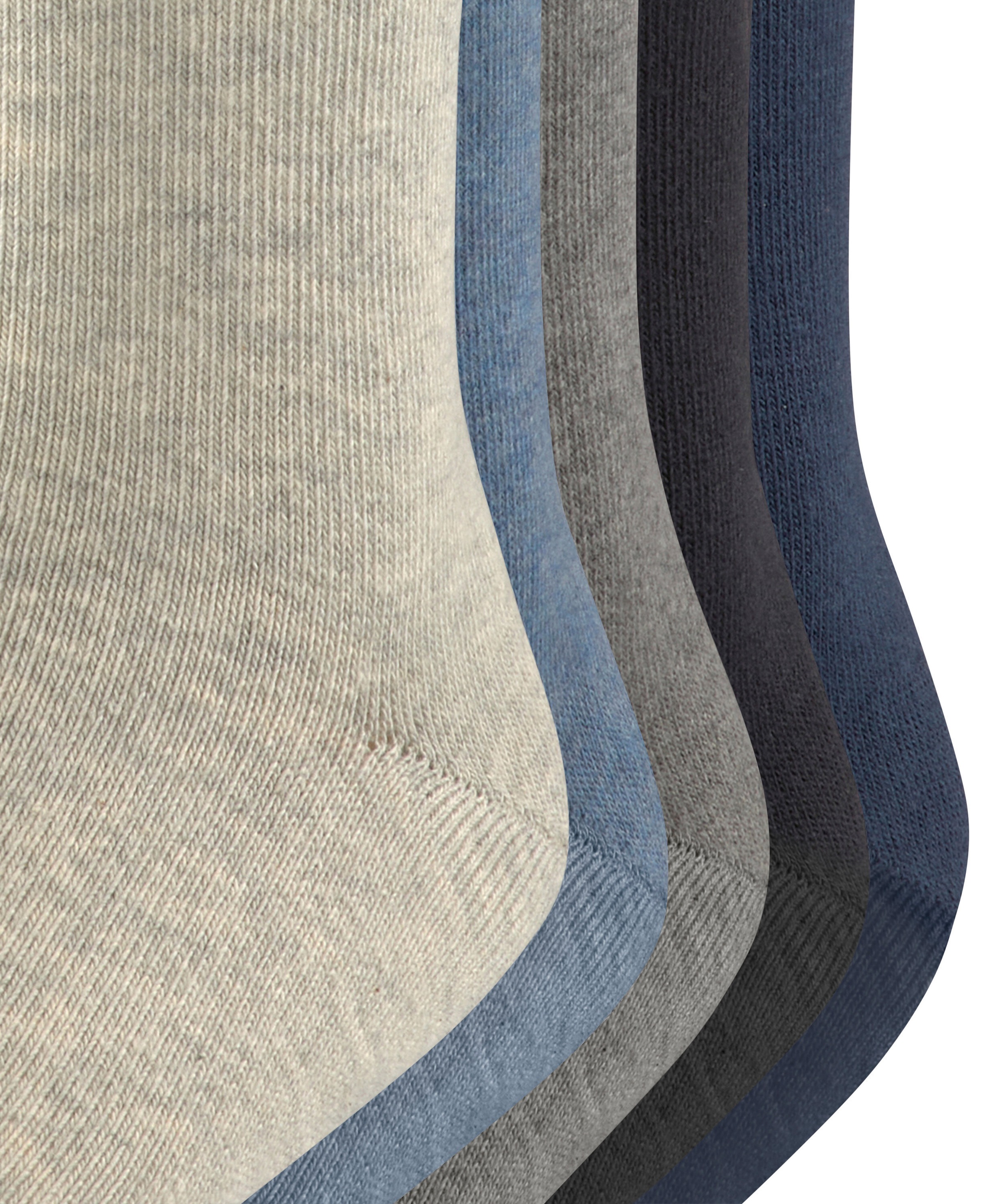 Esprit Socken »Solid Mix« 5 Paar,  uni Socken, Basic Vorteilspack, geripptes Bündchen