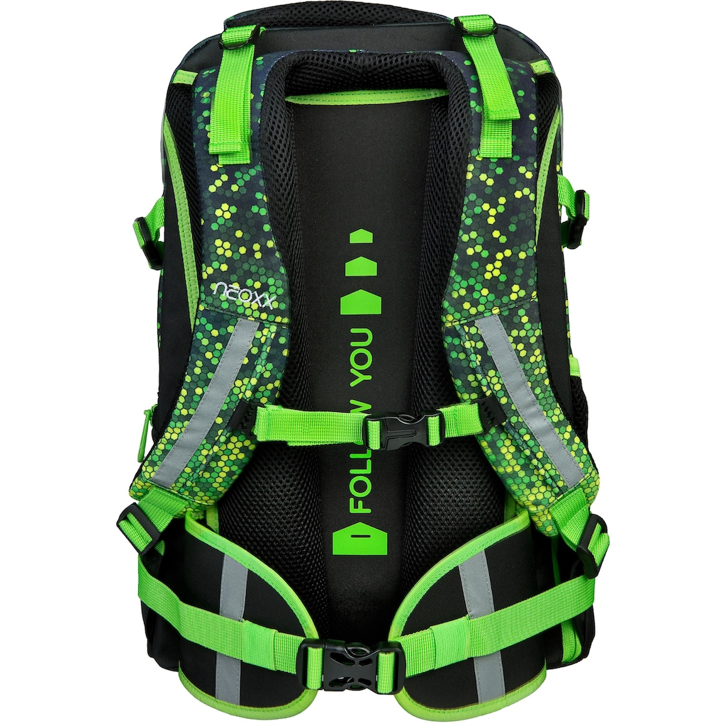 neoxx Schulrucksack »Active, Pixel in my mind«, reflektierende Details