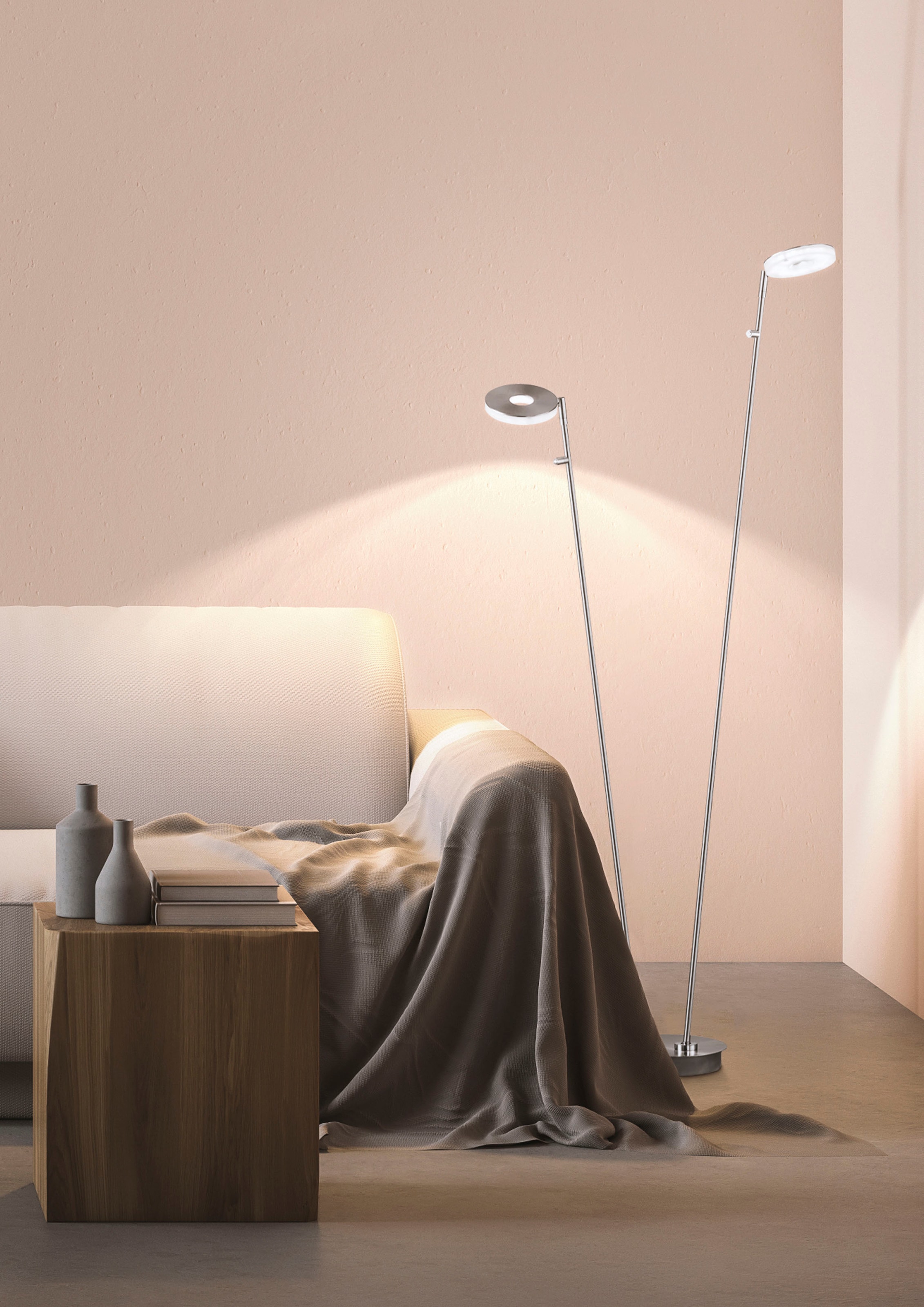 FISCHER & HONSEL LED Stehlampe »Dent«, 2 flammig, Leuchtmittel LED-Modul | LED fest integriert