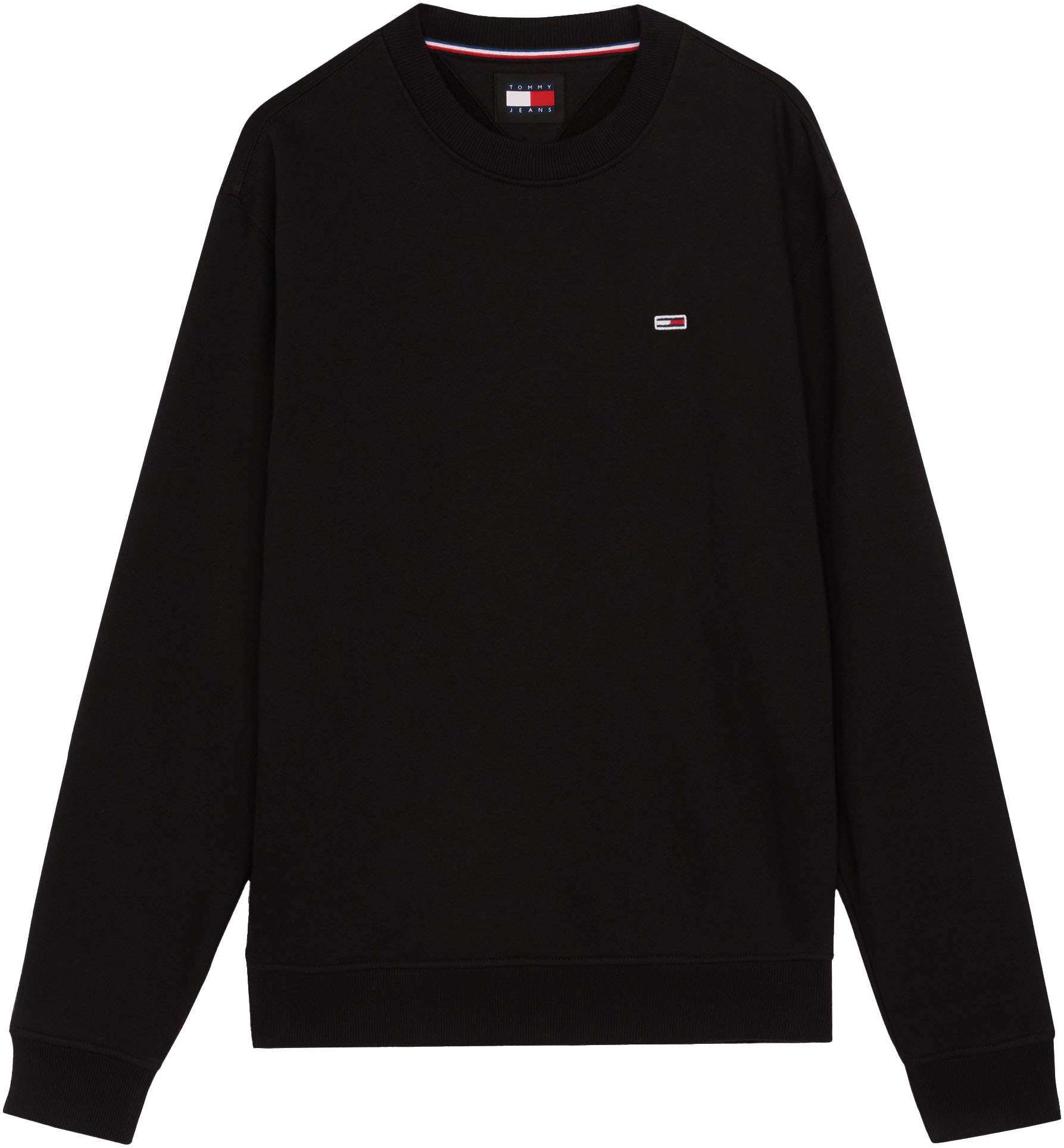 Tommy Jeans Sweatshirt »TJM REG S FLAG CREW«, Mit besticktem Markenlogo auf Brusthöhe