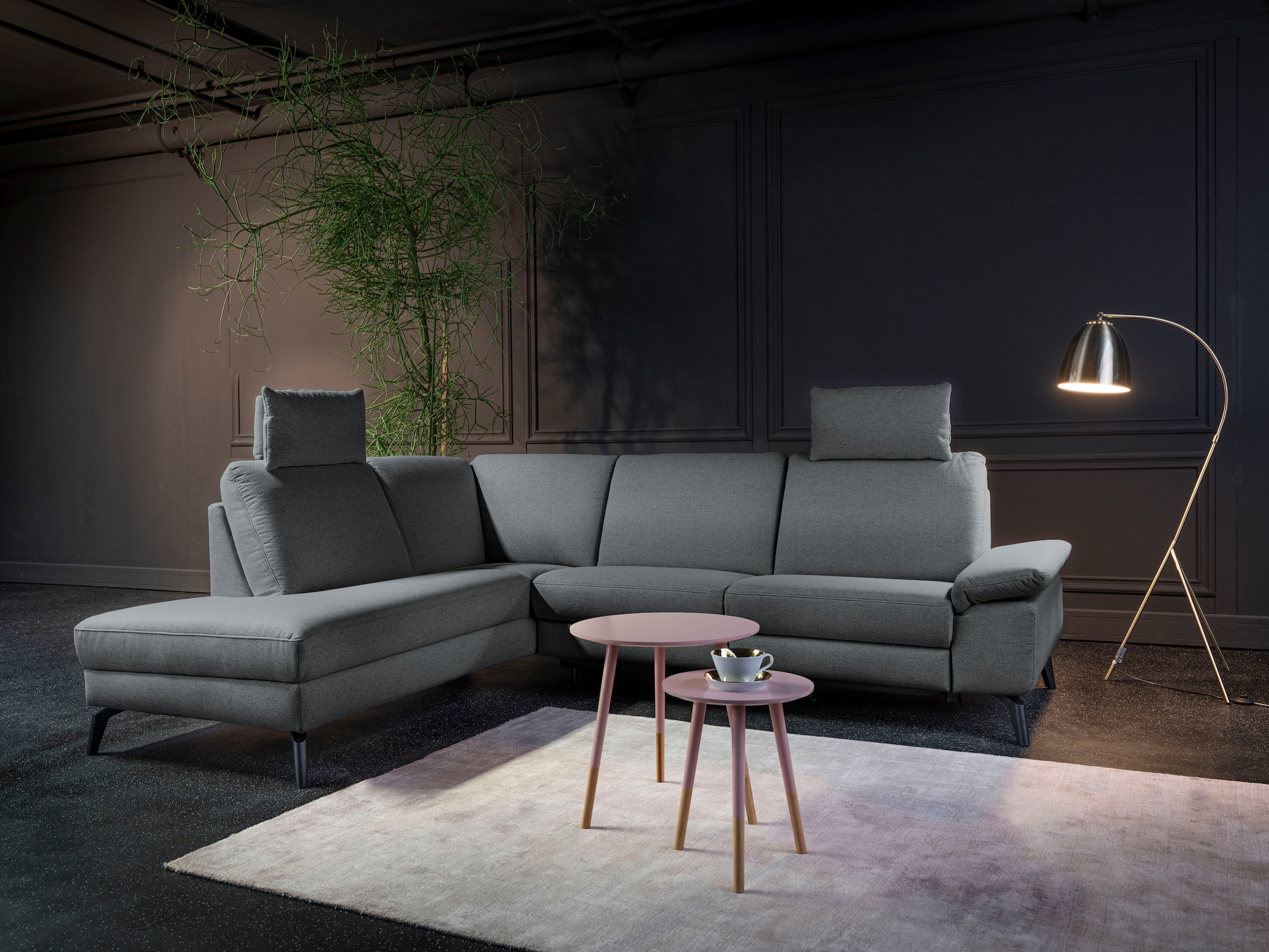 alina Ecksofa, inkl. Kopfstützen, wahlweise mit Relaxfunktion, Breite: 243 cm