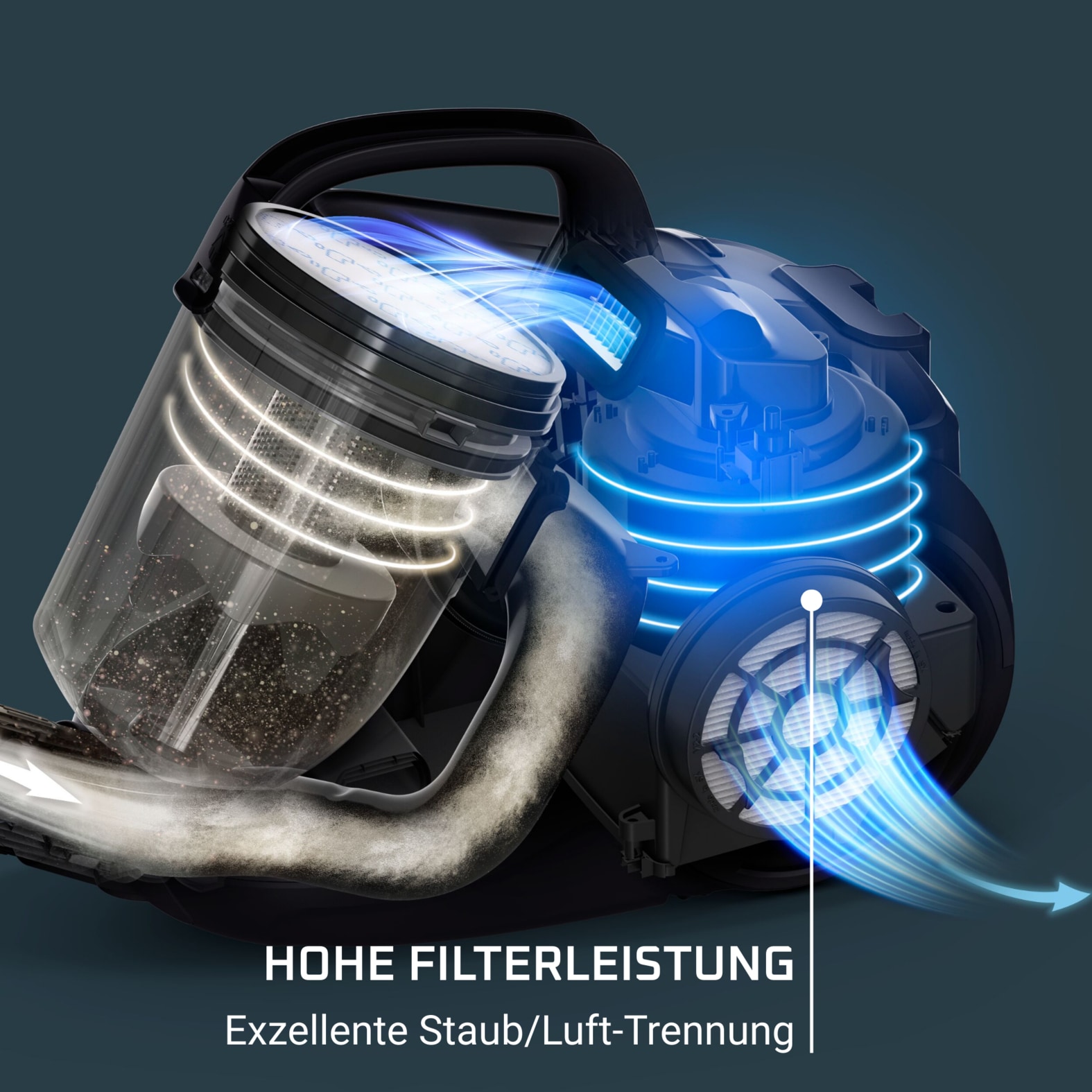 Rowenta Bodenstaubsauger »Compact Power Cyclonic, beutellos, hohe Saugleistung auf Hartböden«, 750 W, beutellos, leise, kompaktes Format, leichte Entleerung, hohe Filtrierung