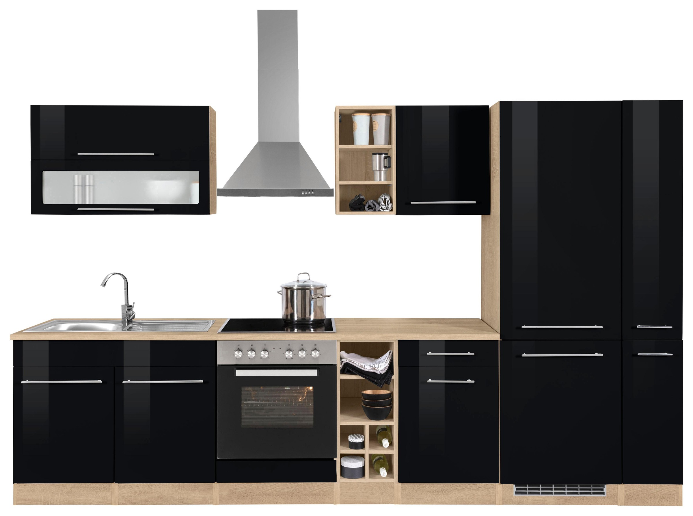 KOCHSTATION Küchenzeile »KS-Eton«, mit E-Geräten, Breite 330 cm günstig online kaufen