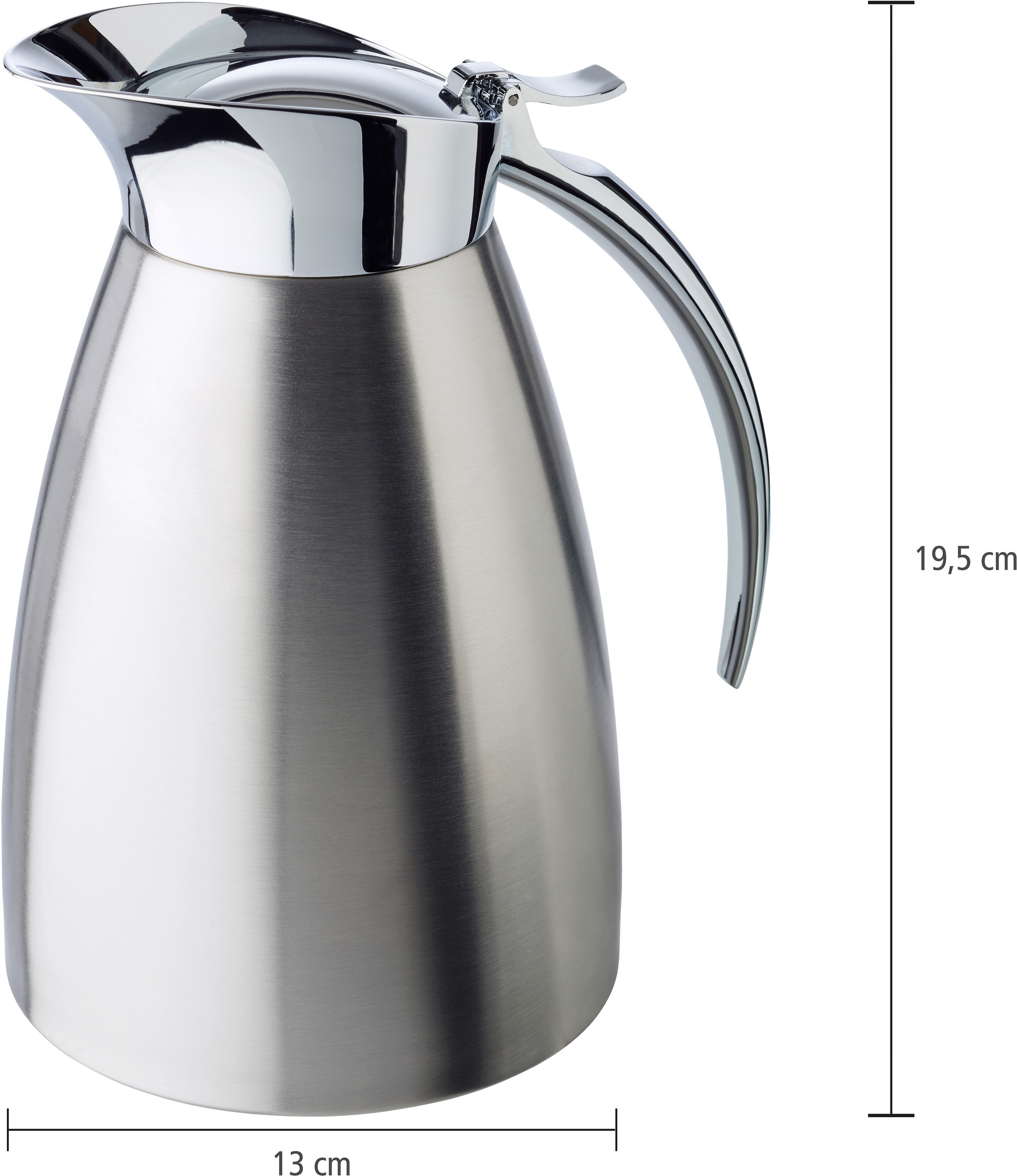 APS Isolierkanne »Advanced«, 1 l, Einhandautomatik, Edelstahl 18/8, doppelwandig
