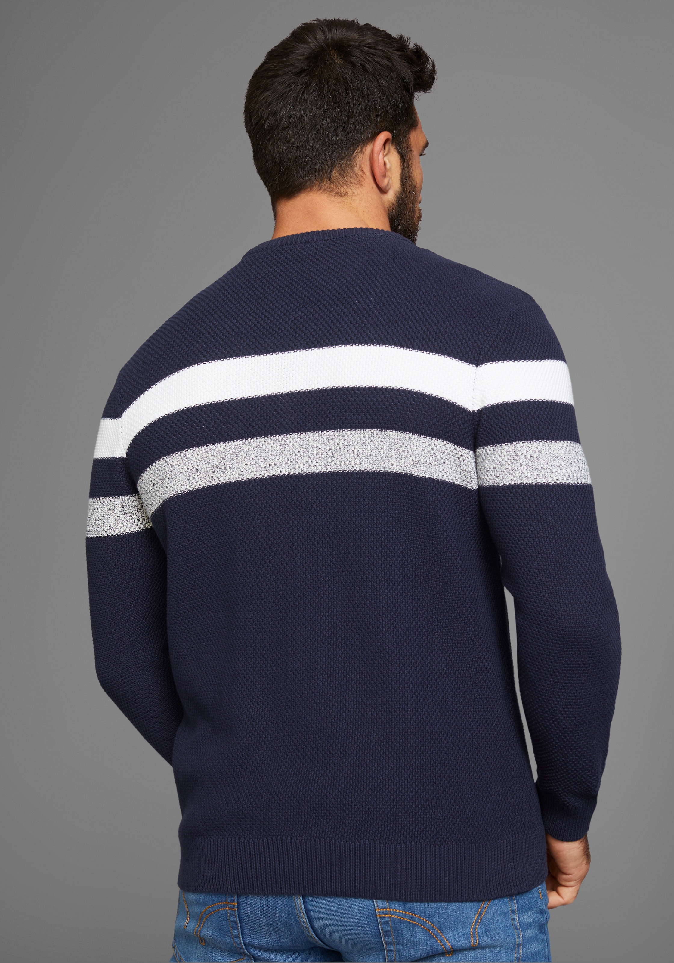 Man's World Strickpullover, in melierte Optik