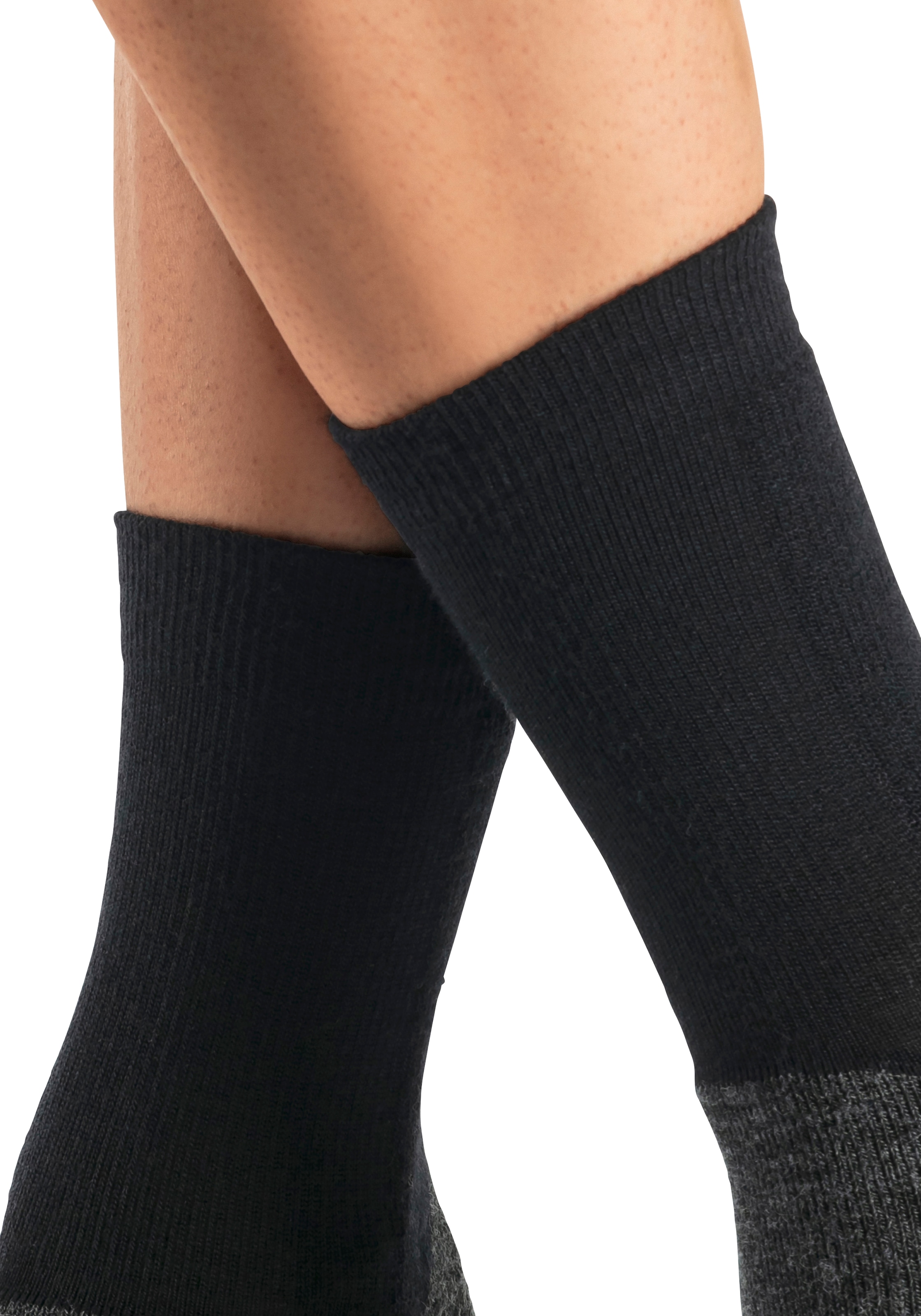 Bench. Wandersocken, (2 Paar), Wollsocken aus flauschigem Material mit 36% Wolle