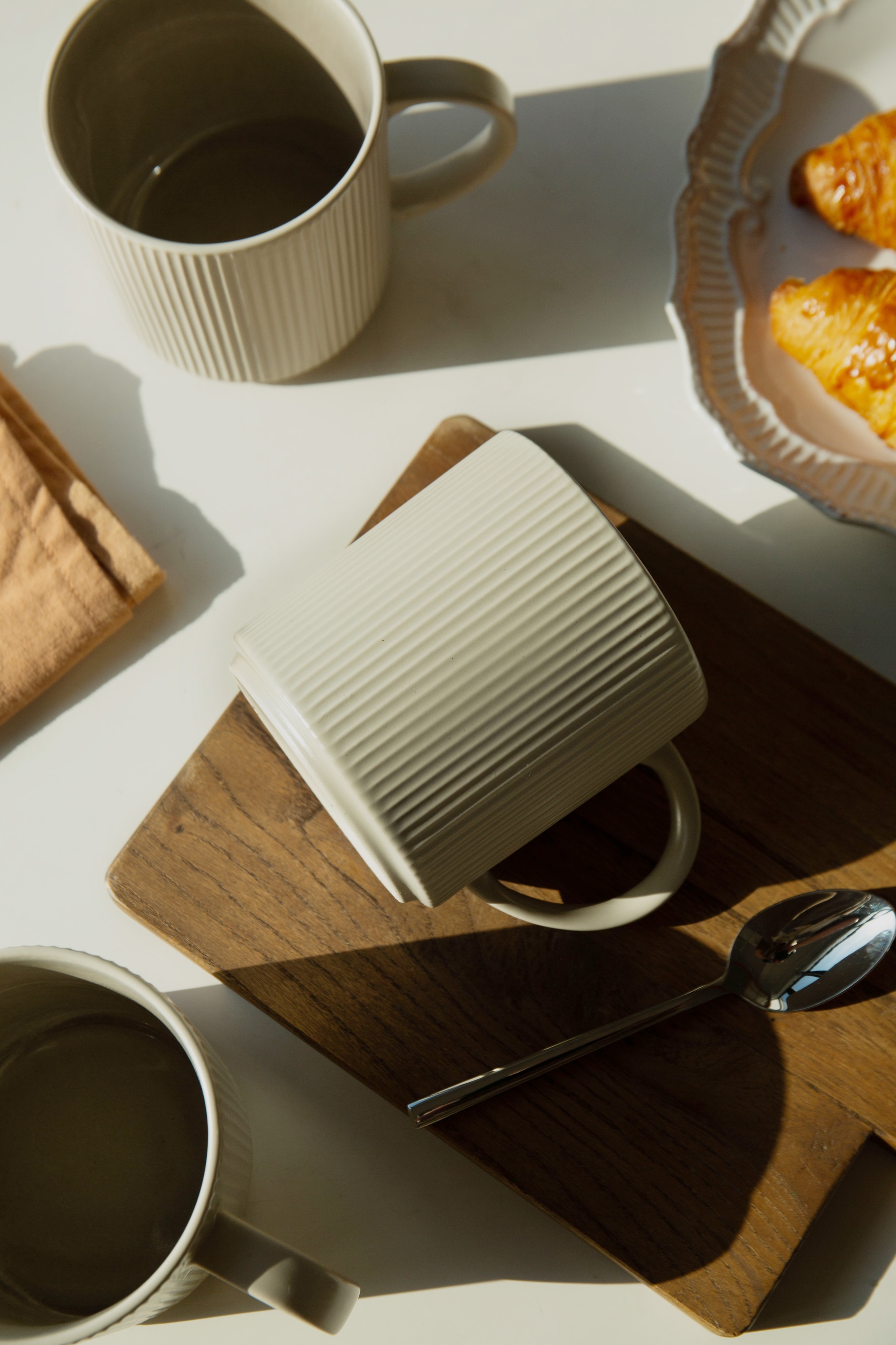 my home Becher »Kaffeebecher Loik, 6er Set«, (Set, 6 tlg.), spülmaschinenfest und mikrowellengeeignet, 460 ml