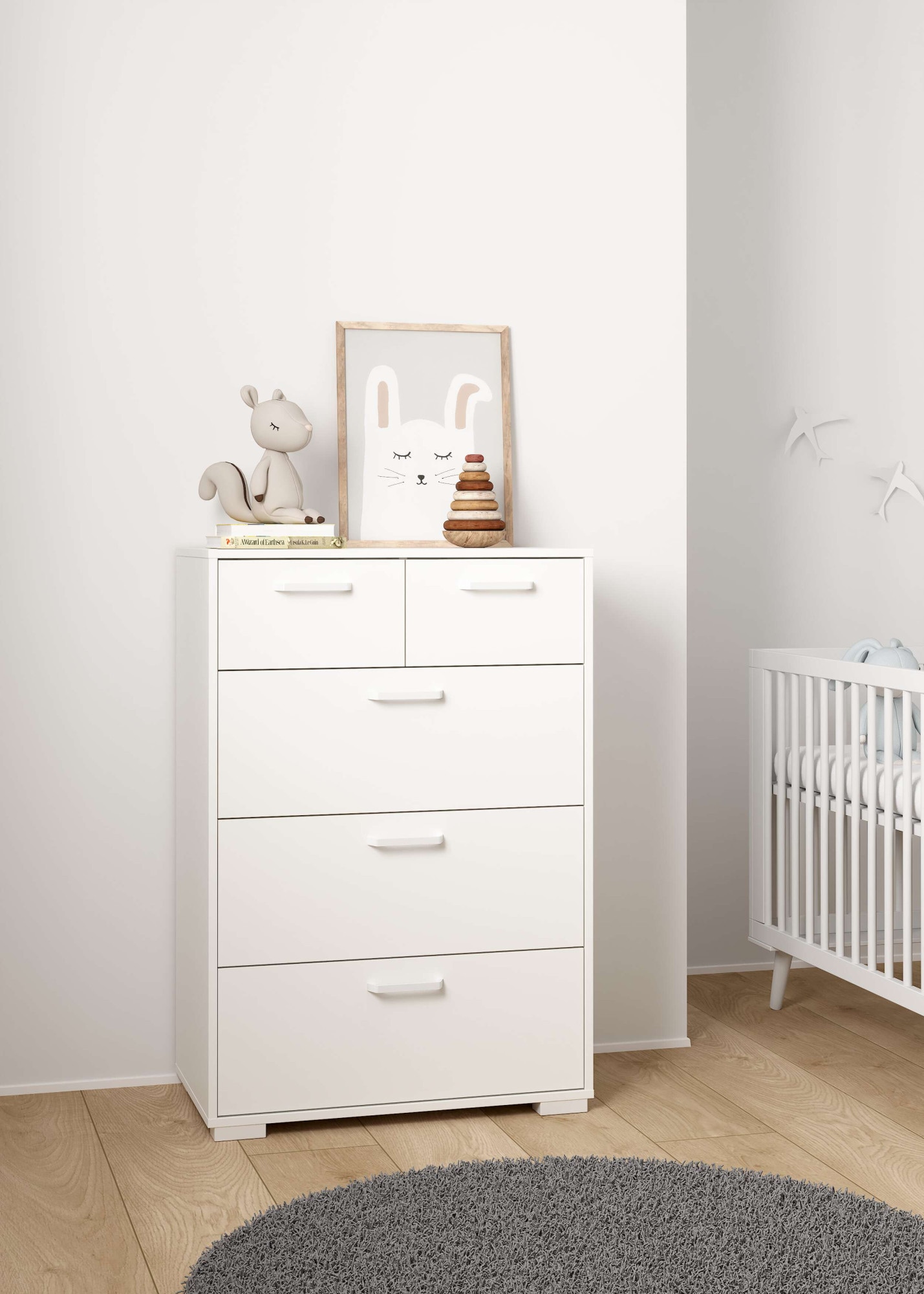 Home affaire Highboard »Sofia« minimalistisches, modernes Design, Breite 40,2 cm