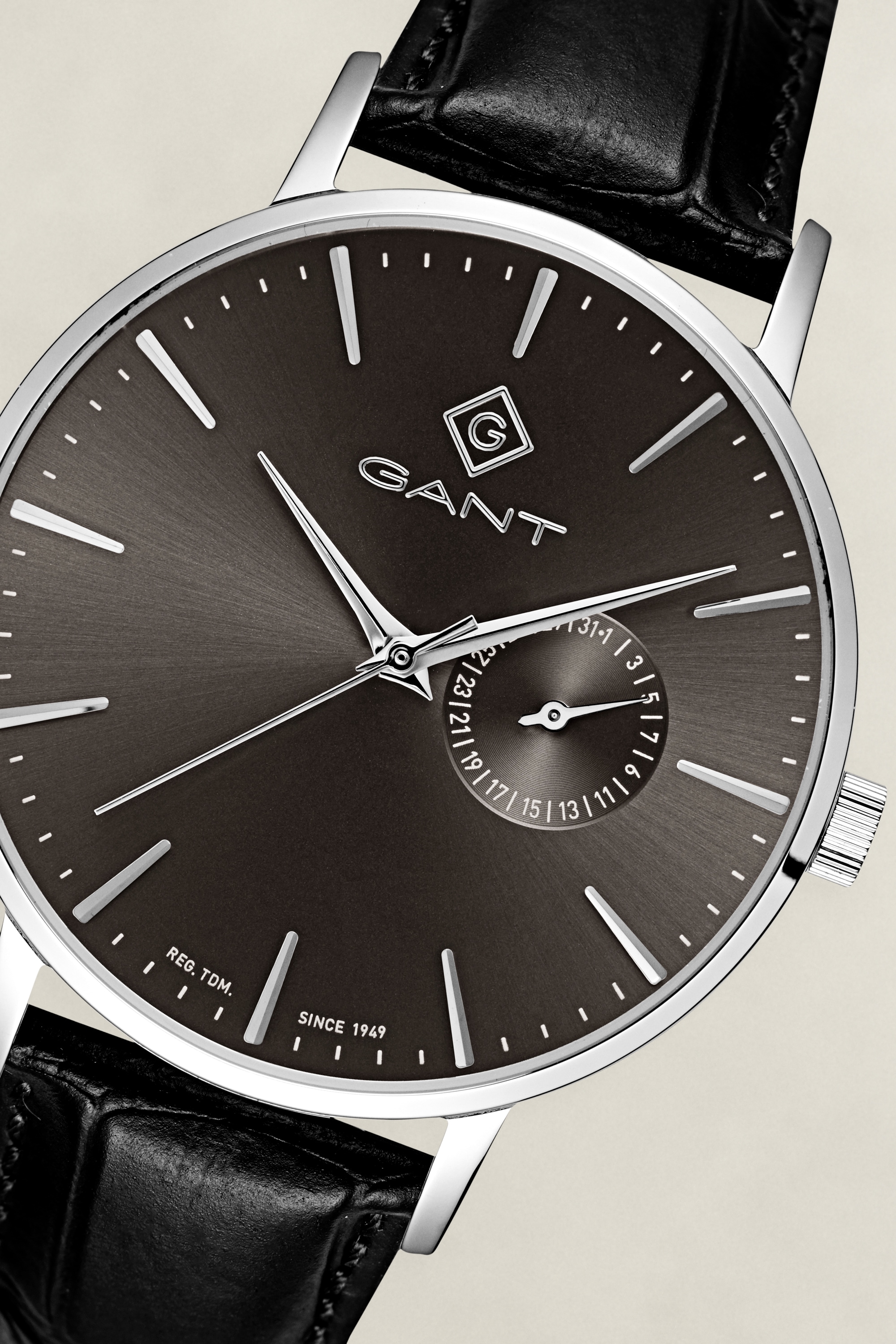 Gant Quarzuhr »Park Hill III« Armbanduhr, Herrenuhr, Lederarmband, analog, Tag
