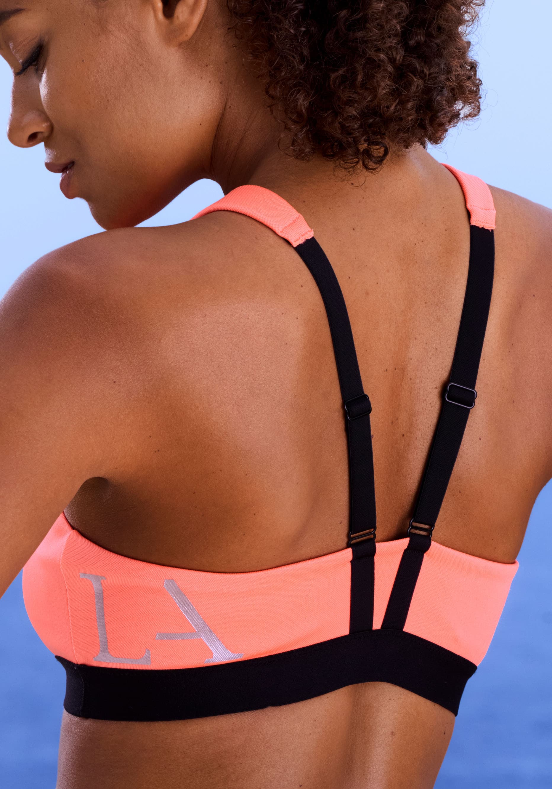 LASCANA ACTIVE Sport-BH ohne Bügel, mit Reißverschluss & breiten Trägern