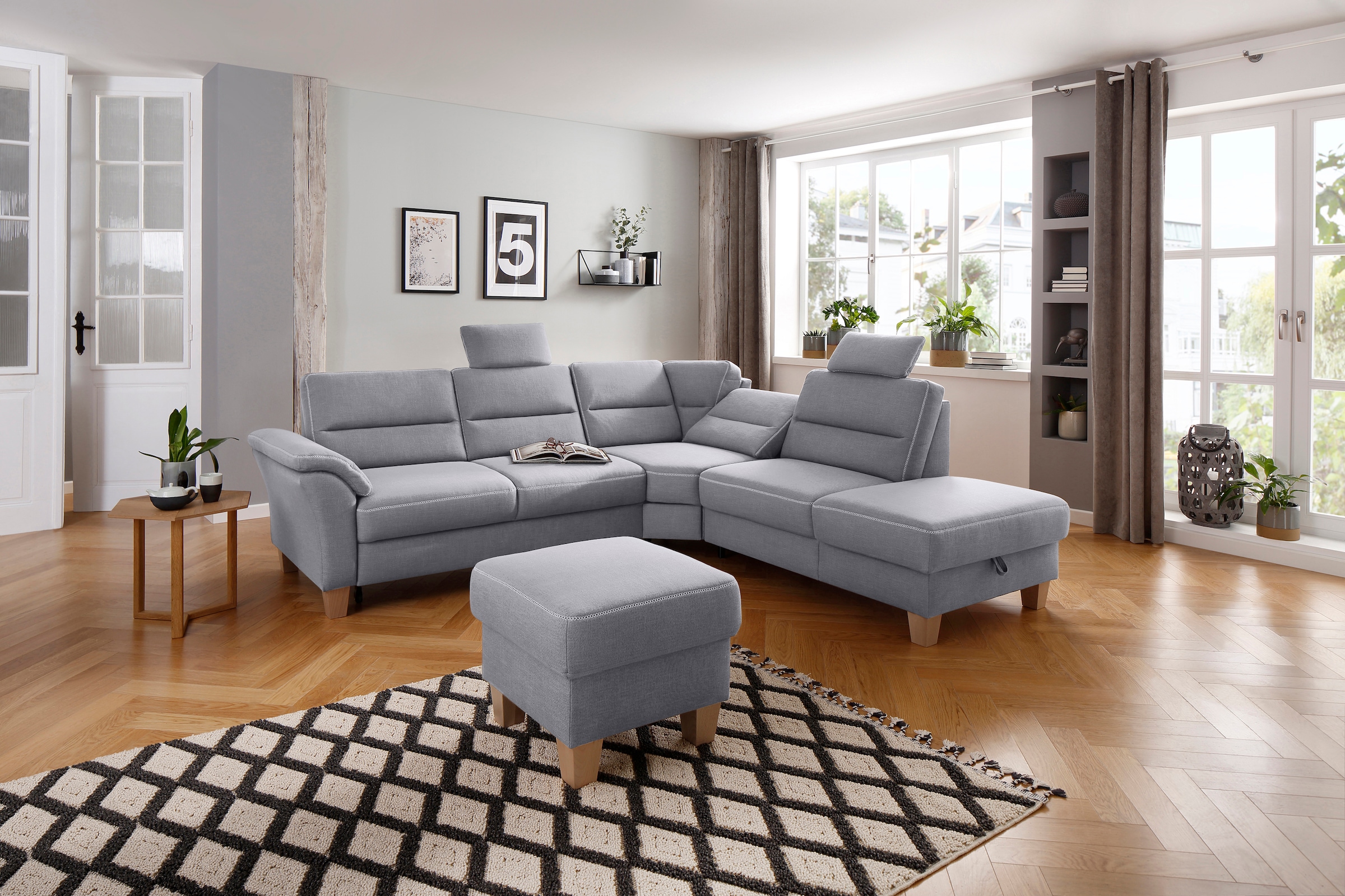 Home affaire Ecksofa »Soleo L-Form«, komfortabel durch Trapezecke mit Relax günstig online kaufen
