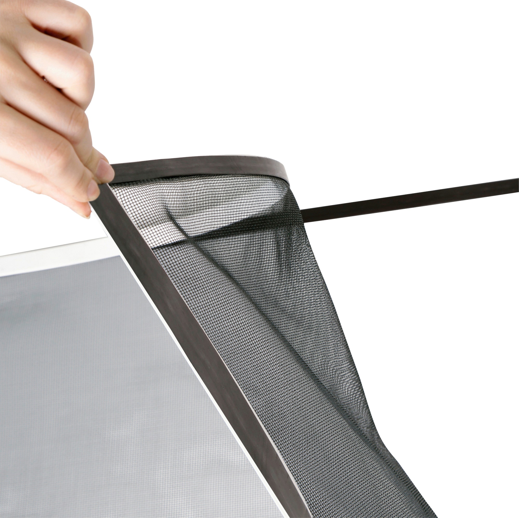 Windhager Insektenschutz-Fensterrahmen »COOL, reflektierendes Magnet Fliegengitter für Fenster, Sonnenschutz« Packung, 1 Stk. tlg. Magnet-Rahmen kürzbar, erhältlich in weiß, anthrazit, 100 x 120 cm