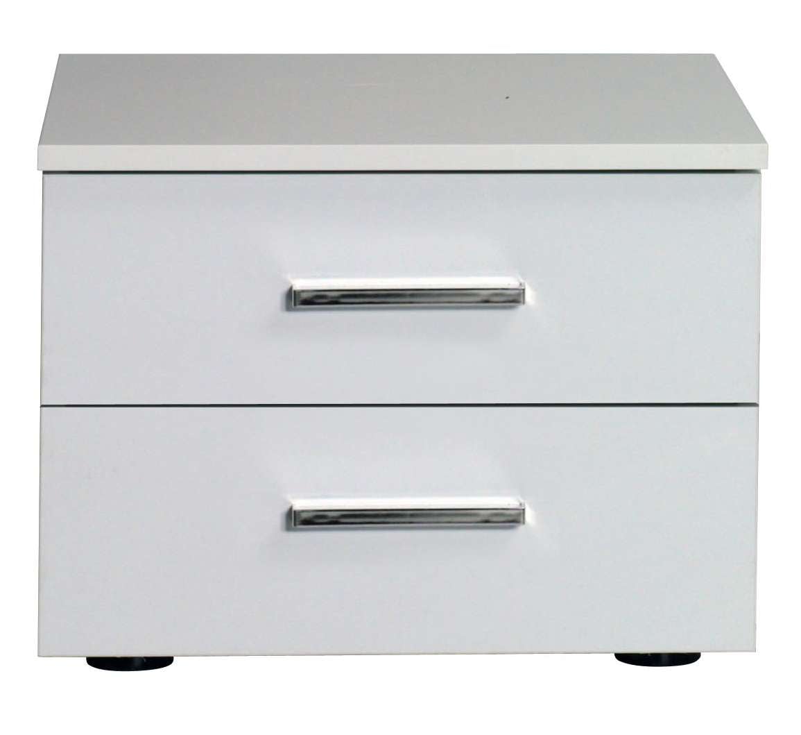 Home affaire Nachttisch »LANDERY Nachtkommode mit 2 Schubladen, Set 2 Stücke« Set,  hochglänzend, Set, 2 St., Nachtschränke, Maße B/T/H: 46,4/40,8/33,6 cm