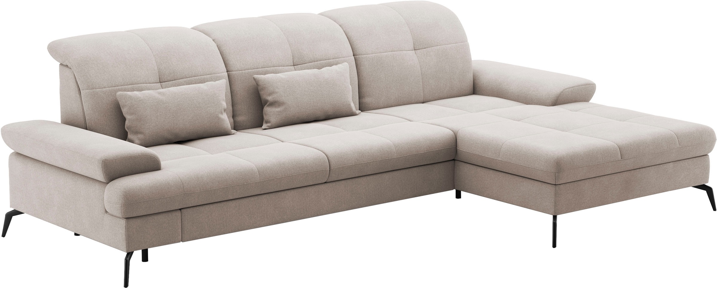 sit&more Ecksofa »Amica, L-Form, inkl. Sitztiefenverstellung & Armteilverstellung«, wahlweise mit Bettfunktion, Bettkasten und Kopfteilverstellung
