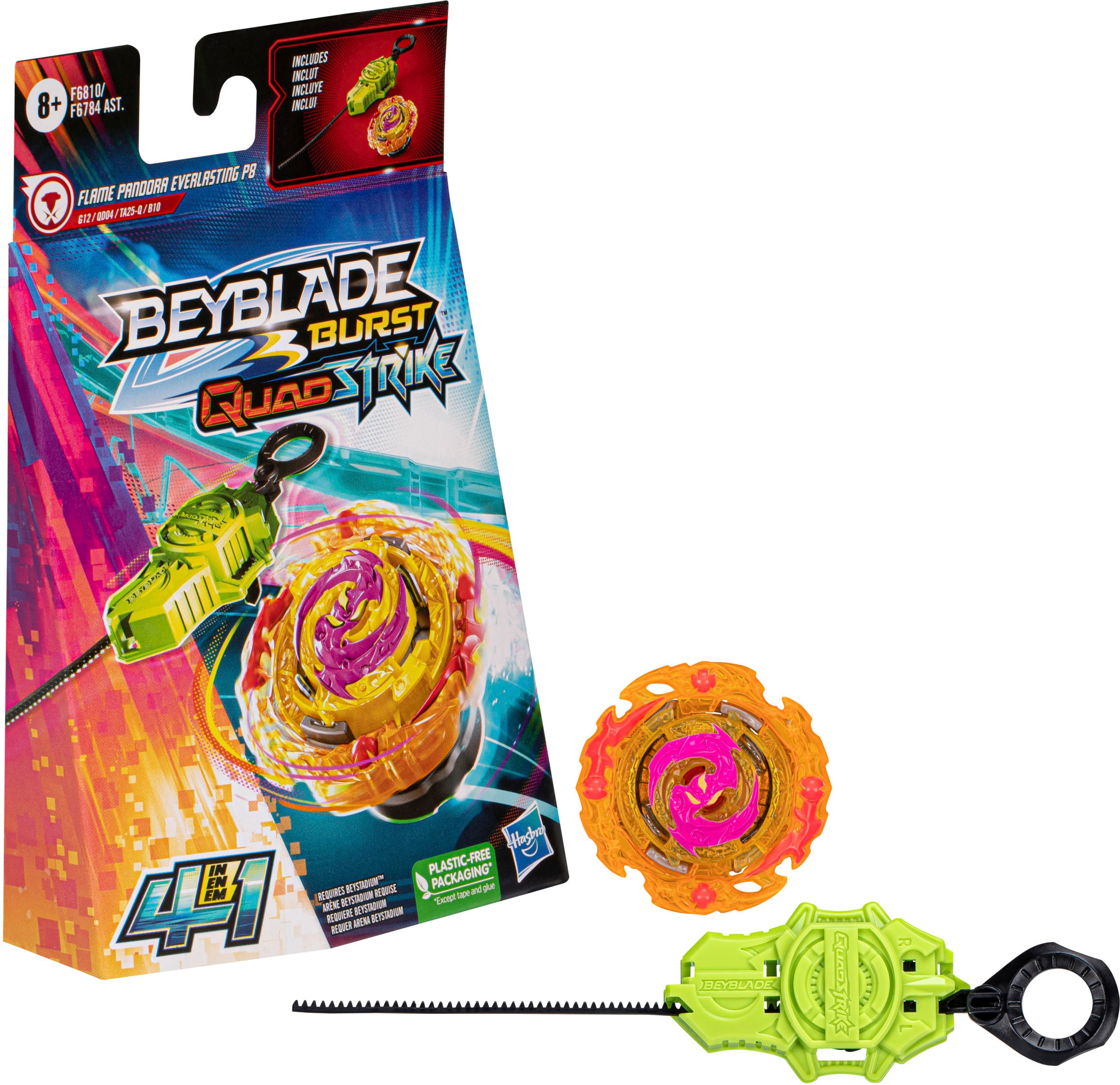 Hasbro Speed-Kreisel »Beyblade Burst QuadStrike Flame Pandora Everlasting P8 Starter Pack«