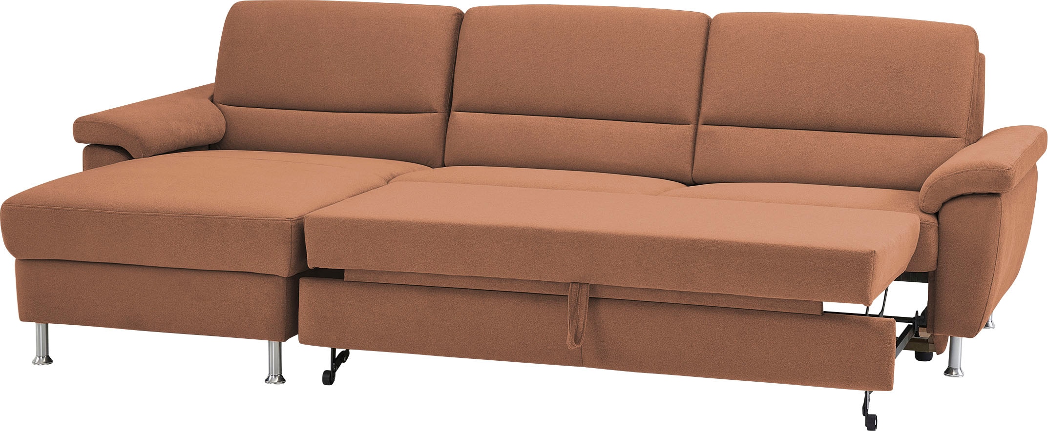 CALIZZA INTERIORS Ecksofa »Onyx L-Form«, Recamiere links oder rechts, wahlweise mit Bettfunktion, Breite 270 cm