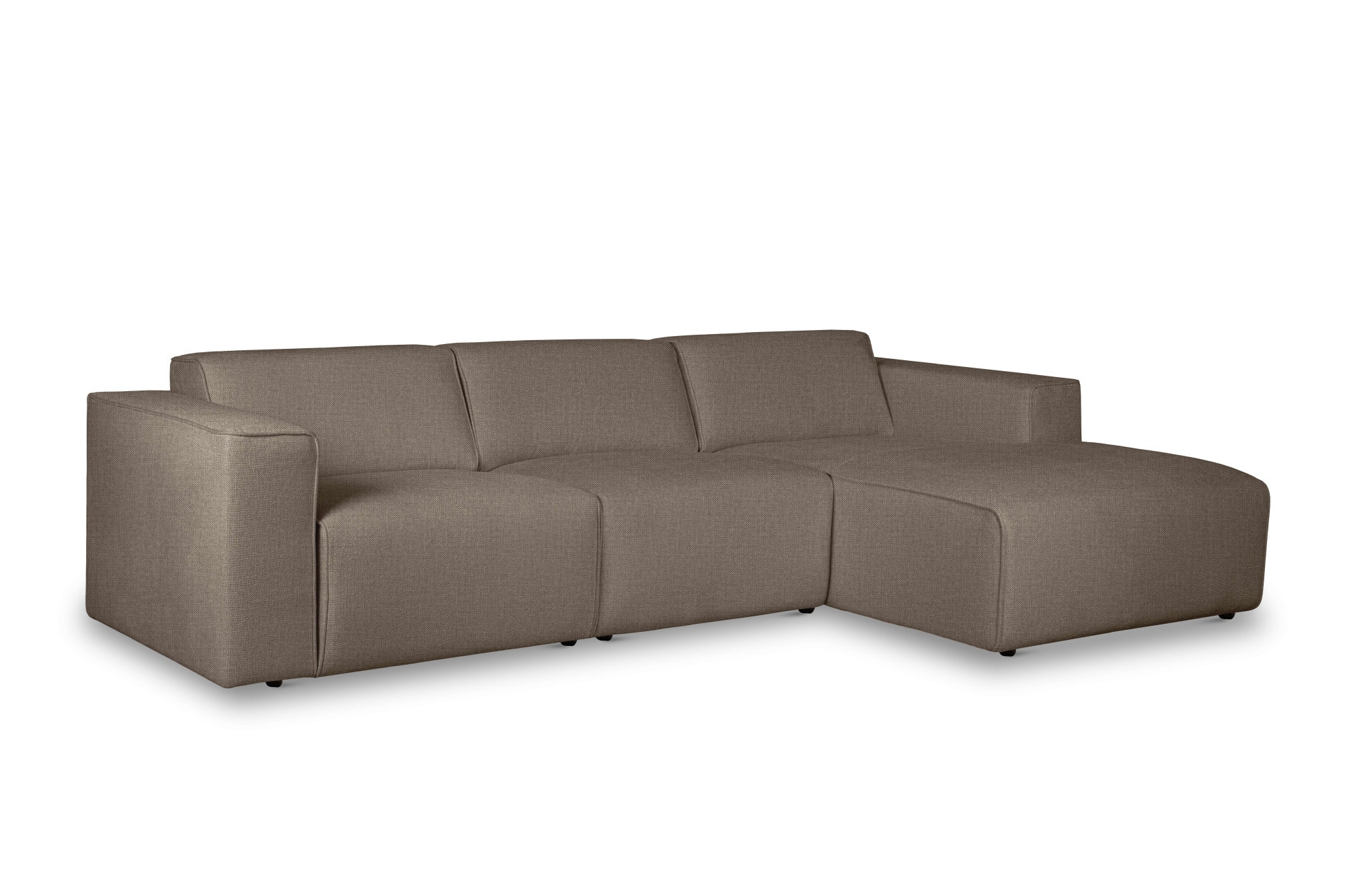 andas Ecksofa »Noord«, L-Form, mit Kedernaht, Breite 281 cm, Cord, Struktur, Webstoff