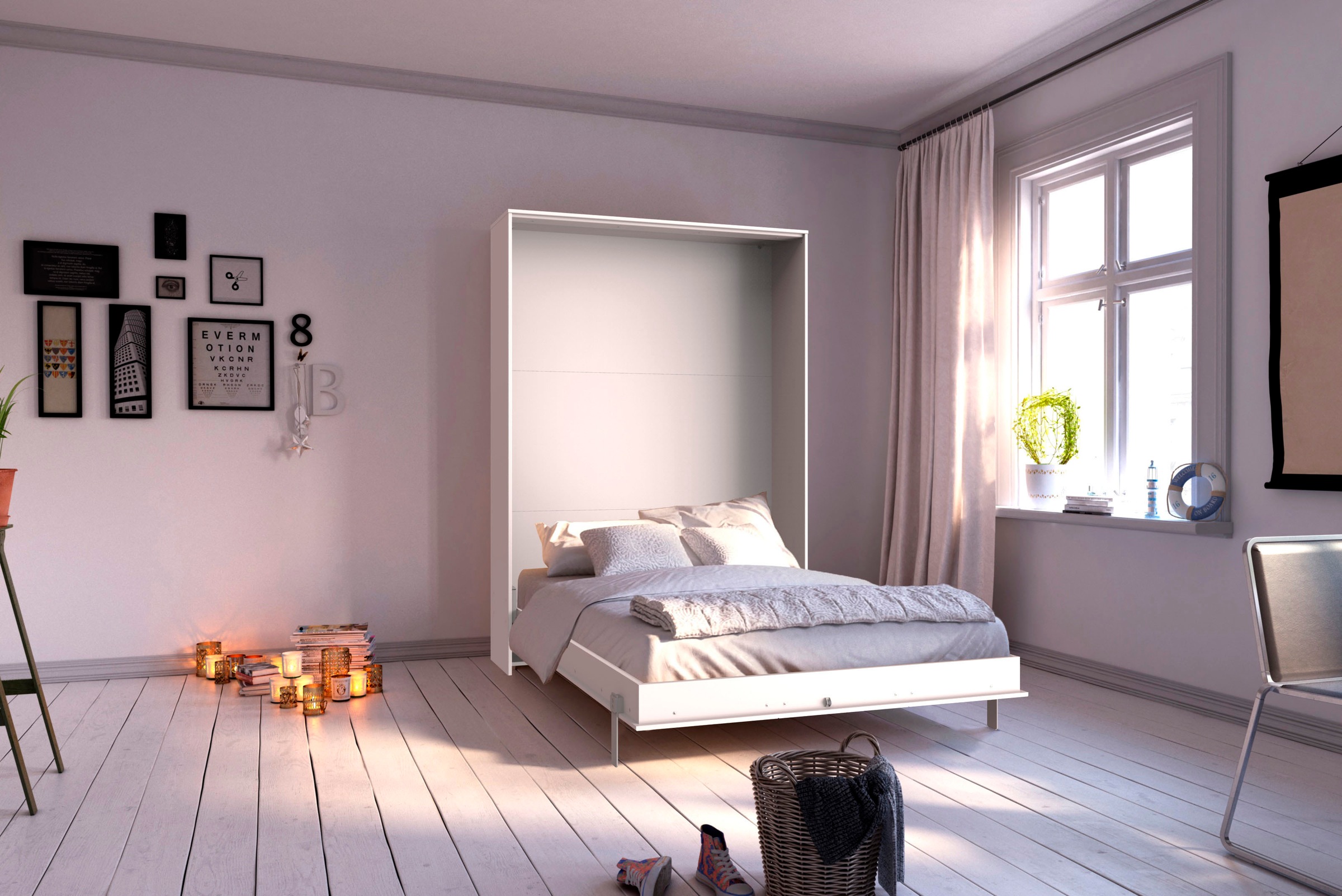 Wimex Schrankbett "Juist Schrankklappbett Gästebett" vertikal klappbar, 3 L günstig online kaufen