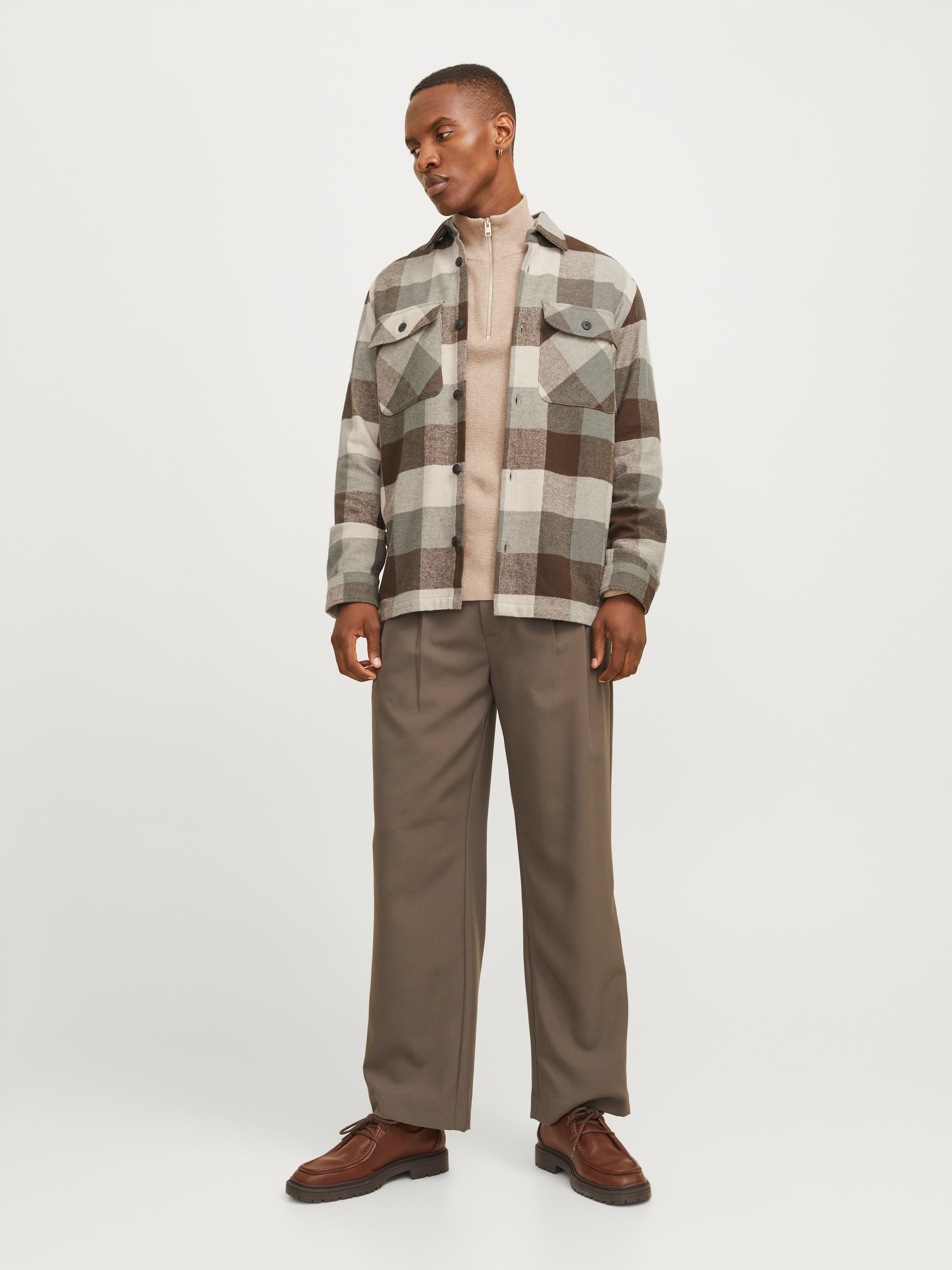 Jack & Jones Langarmhemd »JPRRAYMOND MELANGE CHECK LS OVERSHIRT SN«