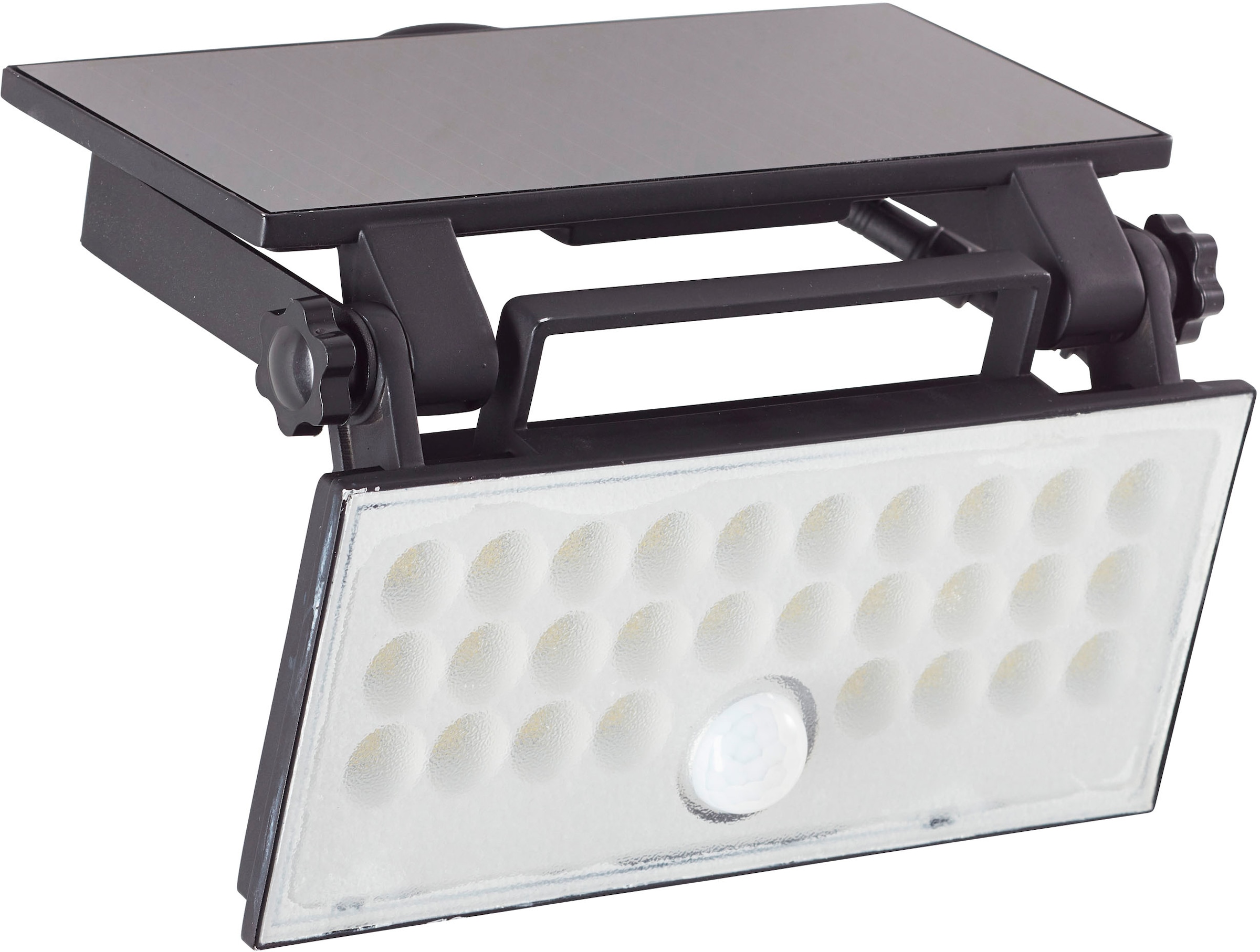 Brilliant LED Außen-Wandleuchte »Luton«, Solar, 19 cm, 1000 lm, 4100 K, schwenkbar, schwarz