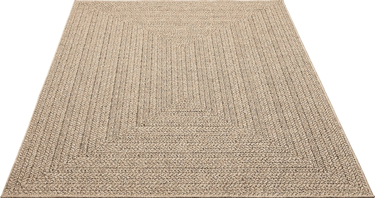 the carpet Teppich »Kansas«, rechteckig, 1 mm Höhe, moderner robuster In und Outdoor Teppich Jute Look