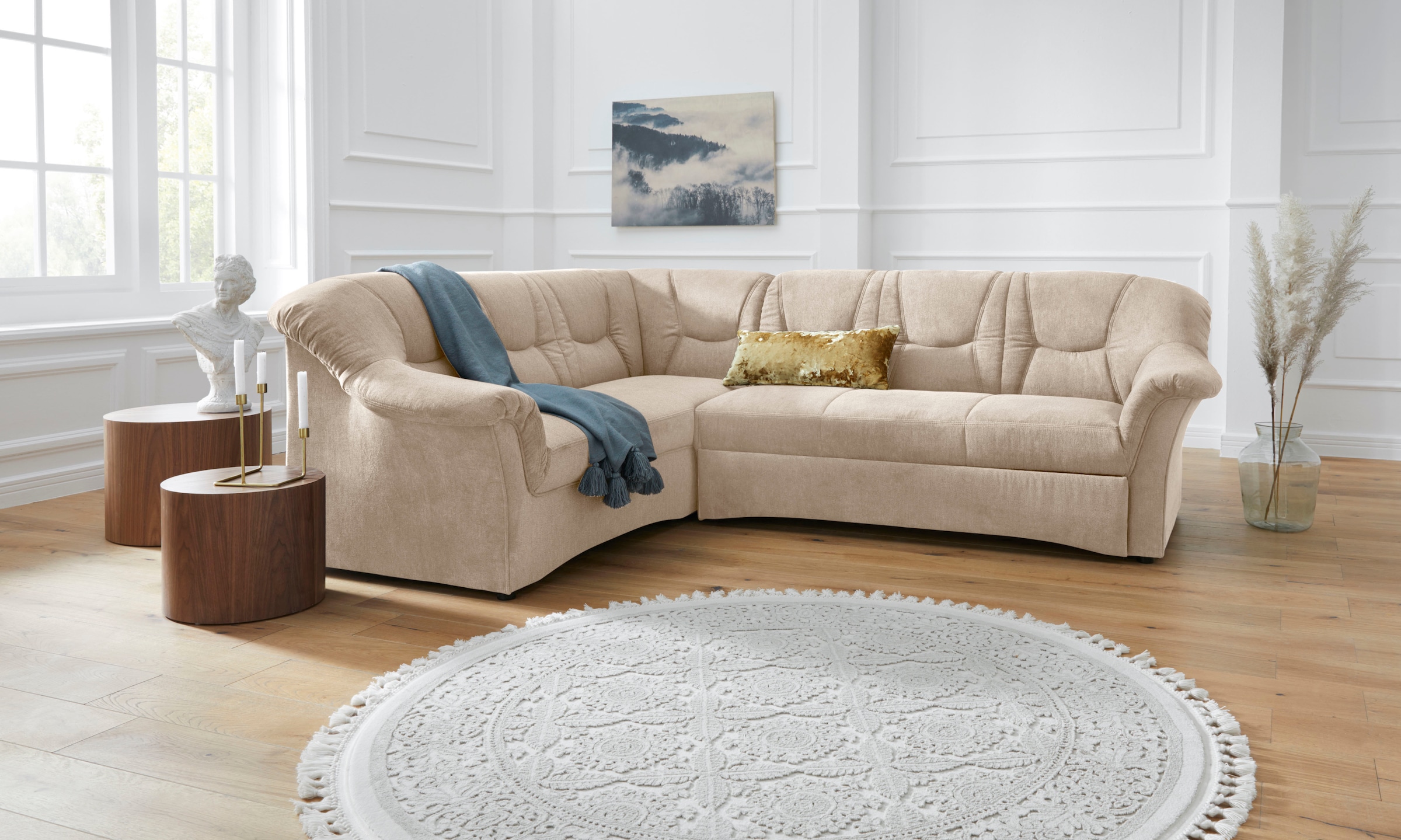 DOMO collection Ecksofa "Sarafina L-Form", wahlweise mit Bettfunktion, opti günstig online kaufen